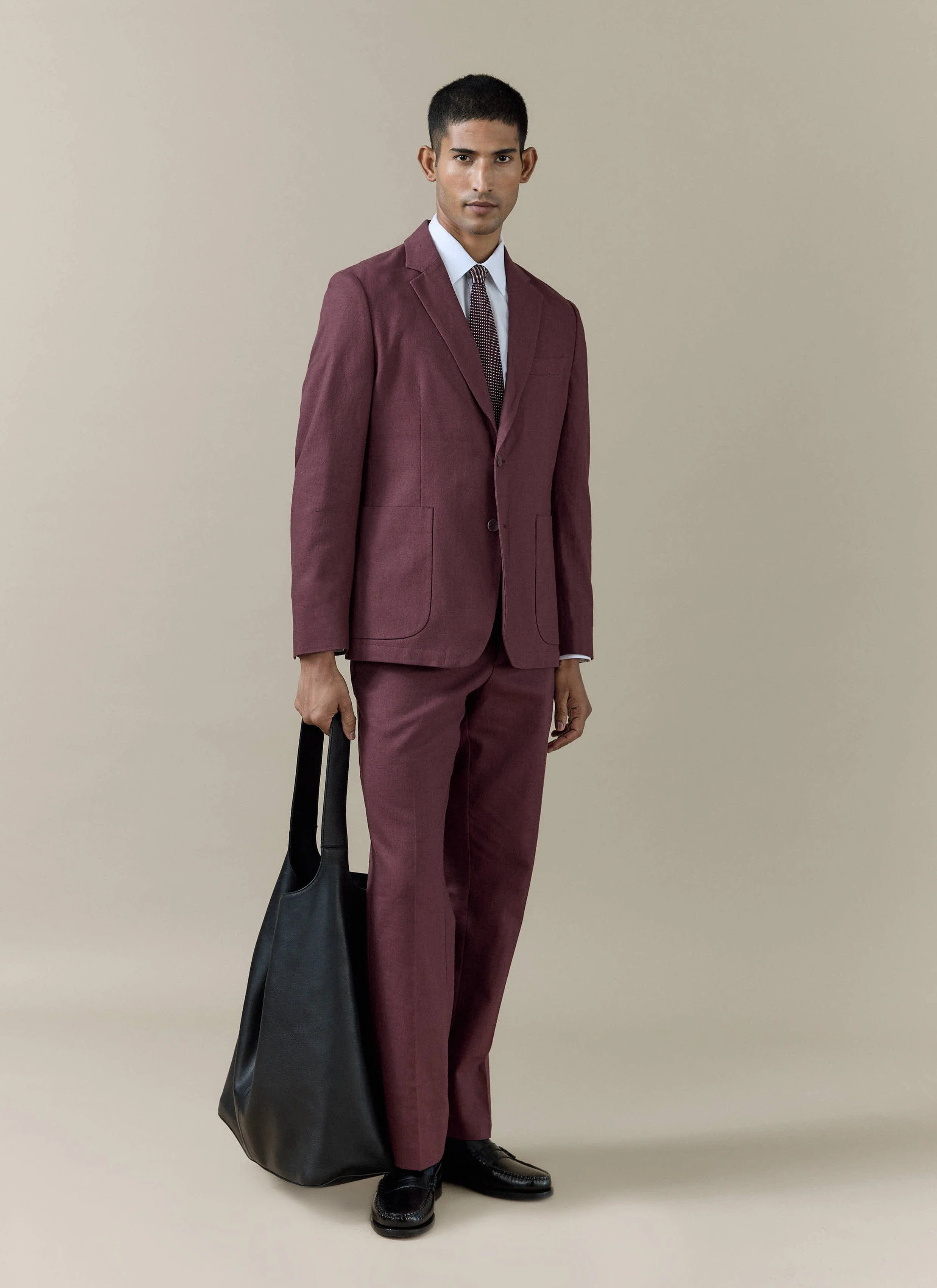 102-tailored-blazer-linen-merlot-5.webp Tailored Blazer | Linen | Merlot