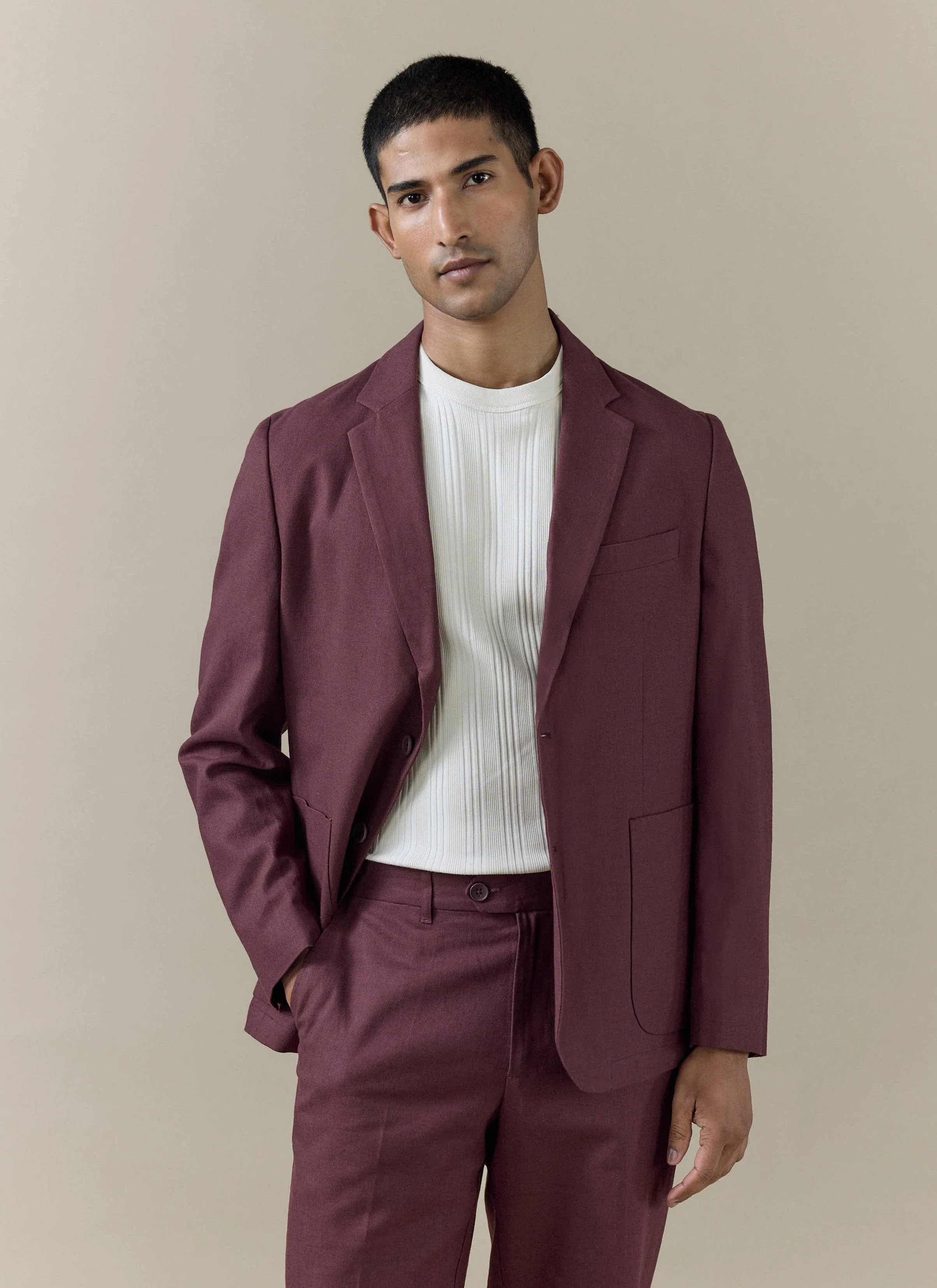 102-tailored-blazer-linen-merlot-7.webp Tailored Blazer | Linen | Merlot