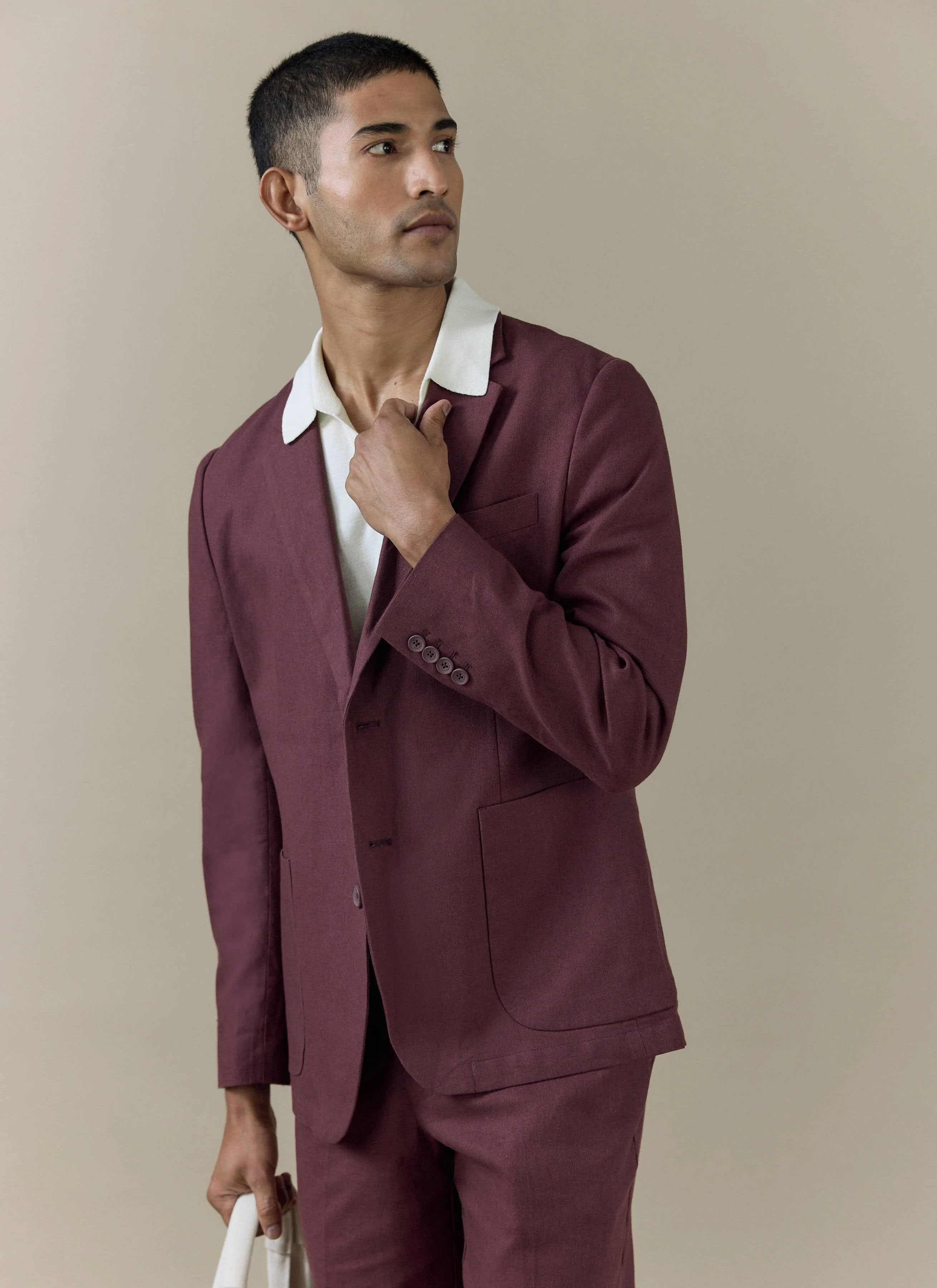 102-tailored-blazer-linen-merlot-9.webp Tailored Blazer | Linen | Merlot