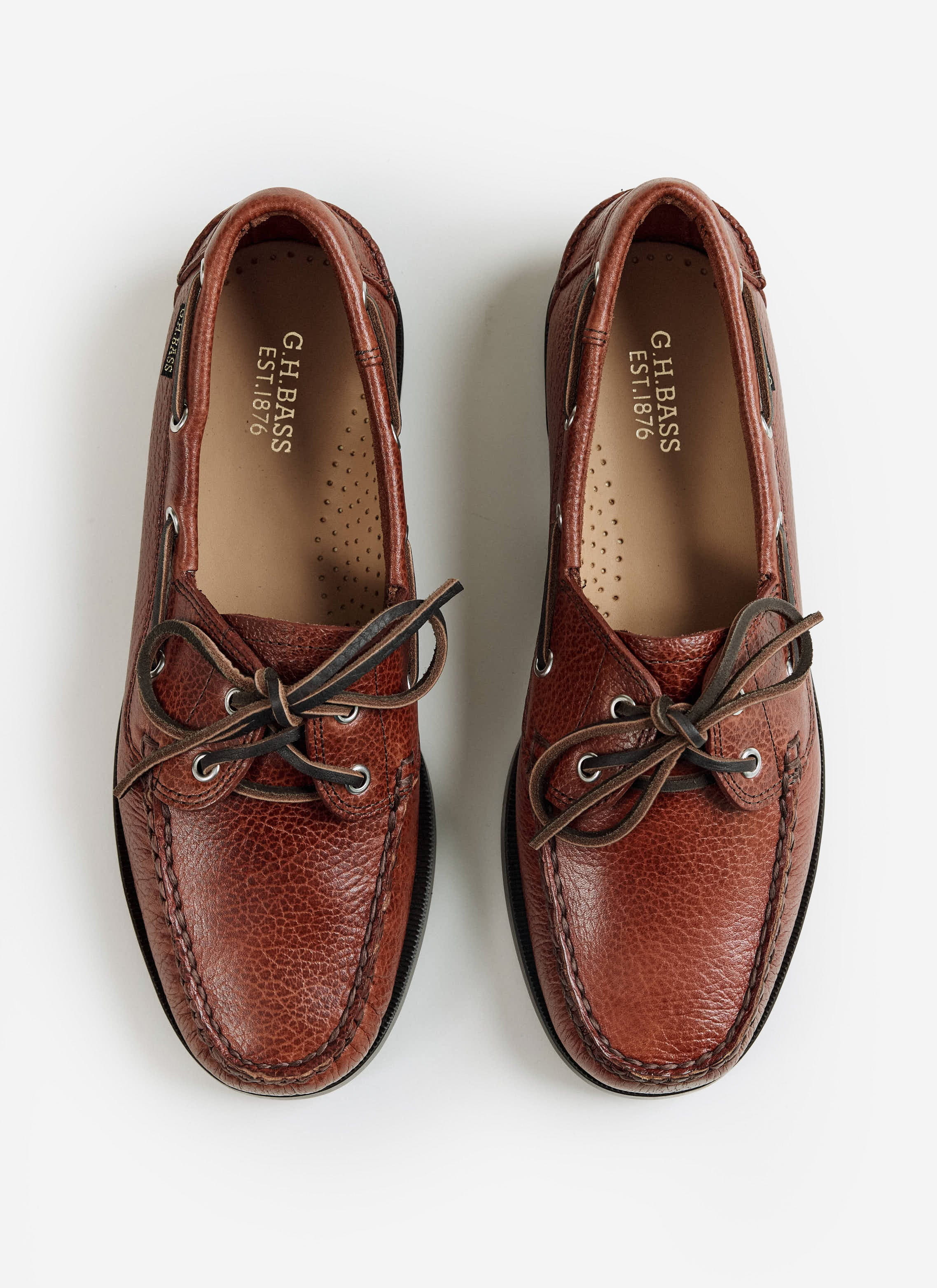 G.H.Bass | Jetty II Boater 2 Eye | Textured Tan