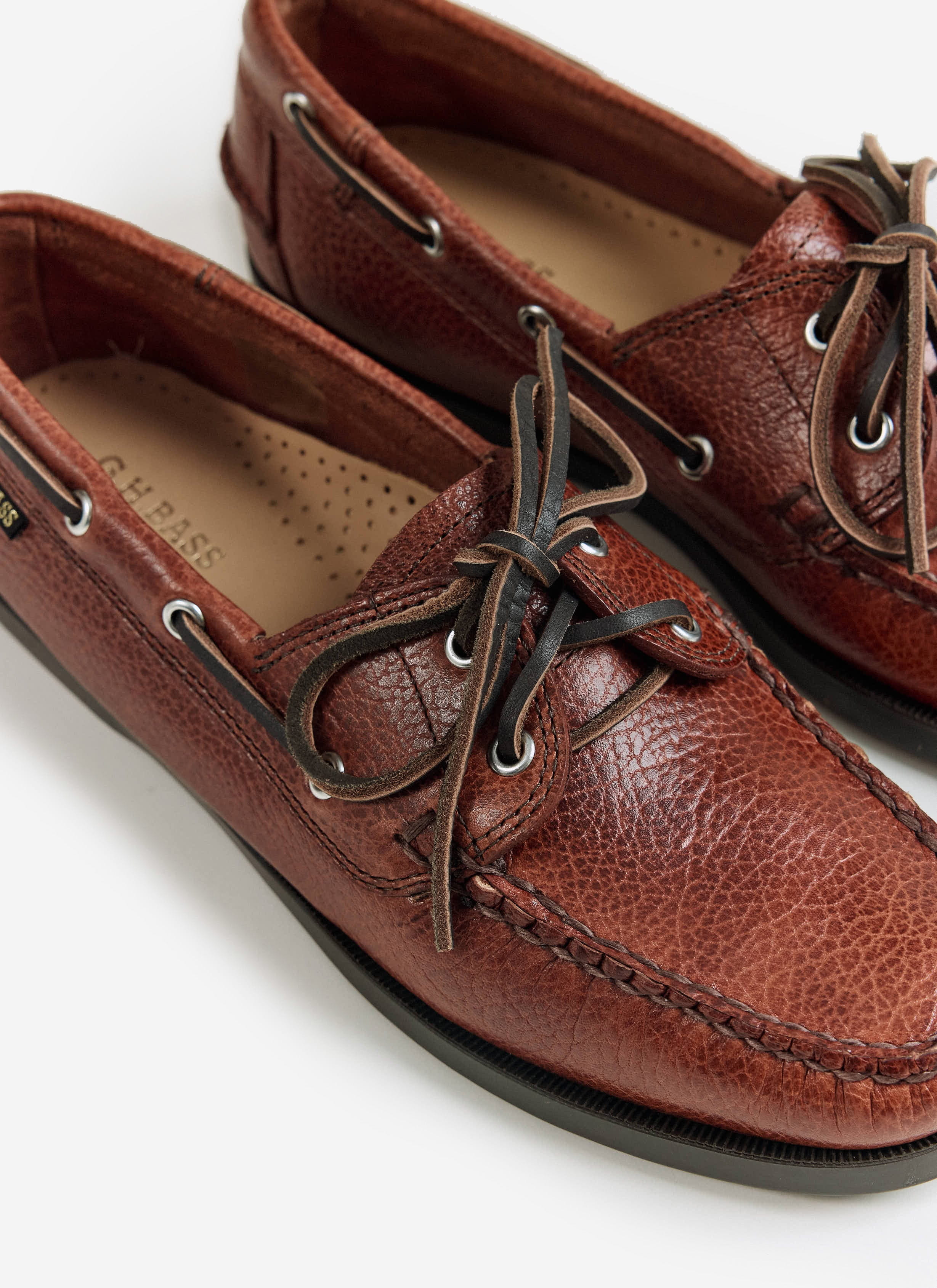 G.H.Bass | Jetty II Boater 2 Eye | Textured Tan