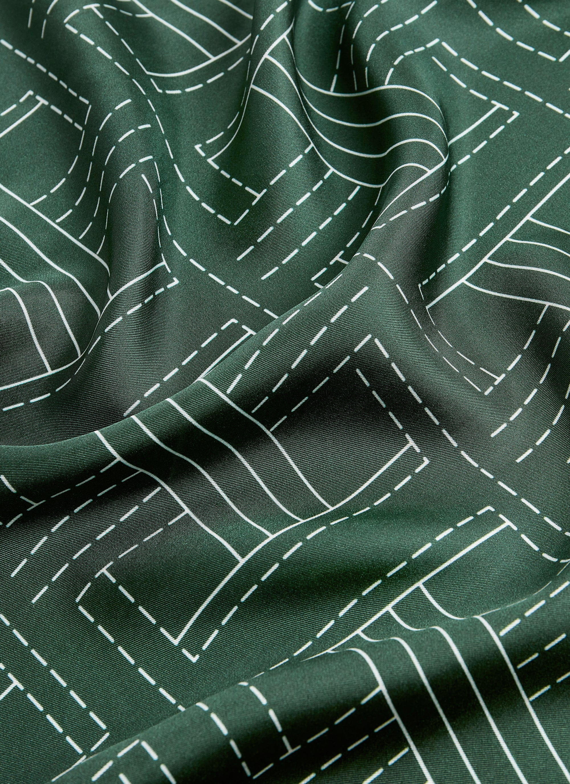 1076-sashiko-neckerchief-silk-forest-2.jpg Sashiko Neckerchief | Silk | Forest
