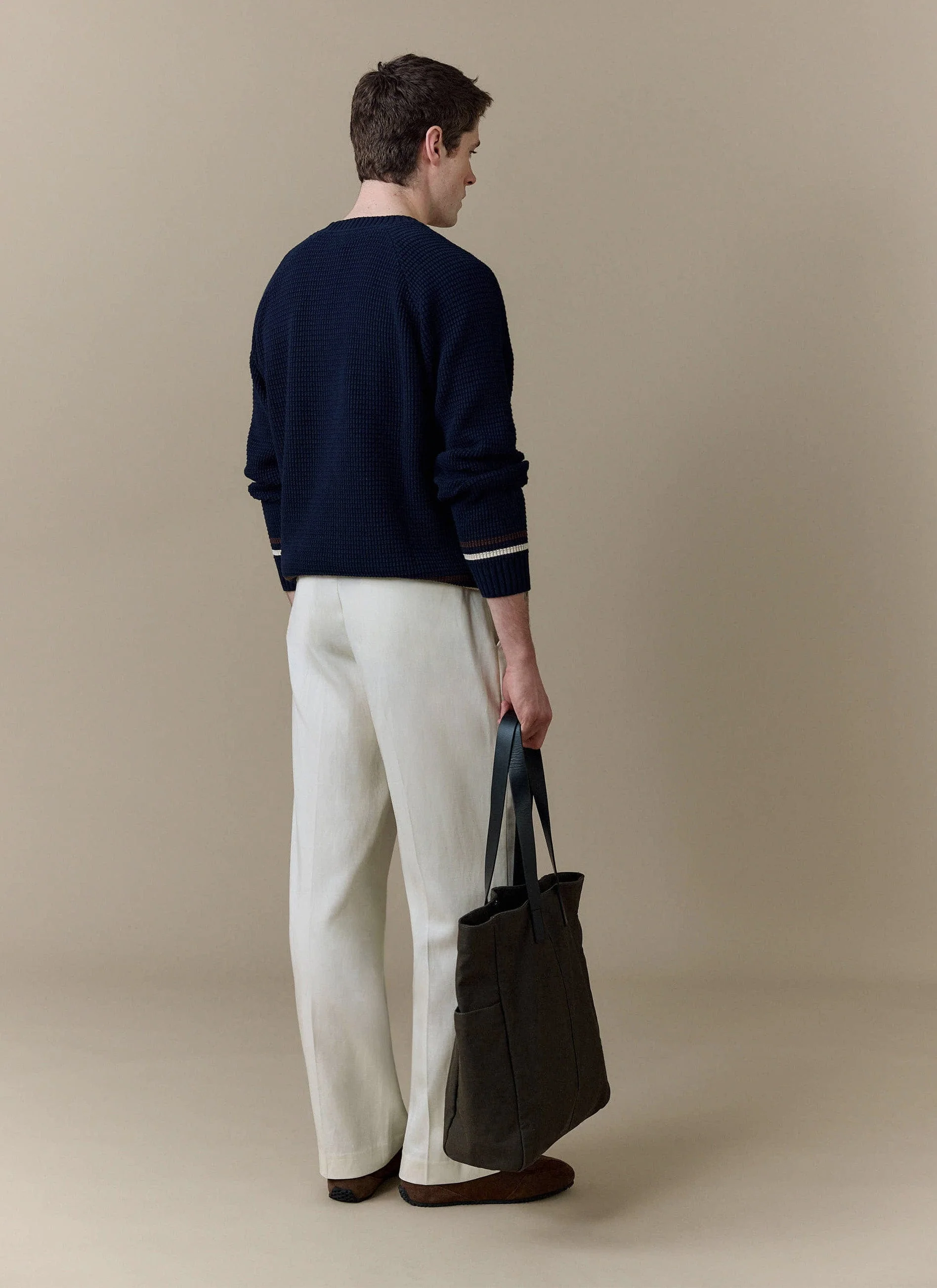 1133-sergio-crochet-jumper-cotton-navy-3.webp Sergio Crochet Jumper | Cotton | Navy