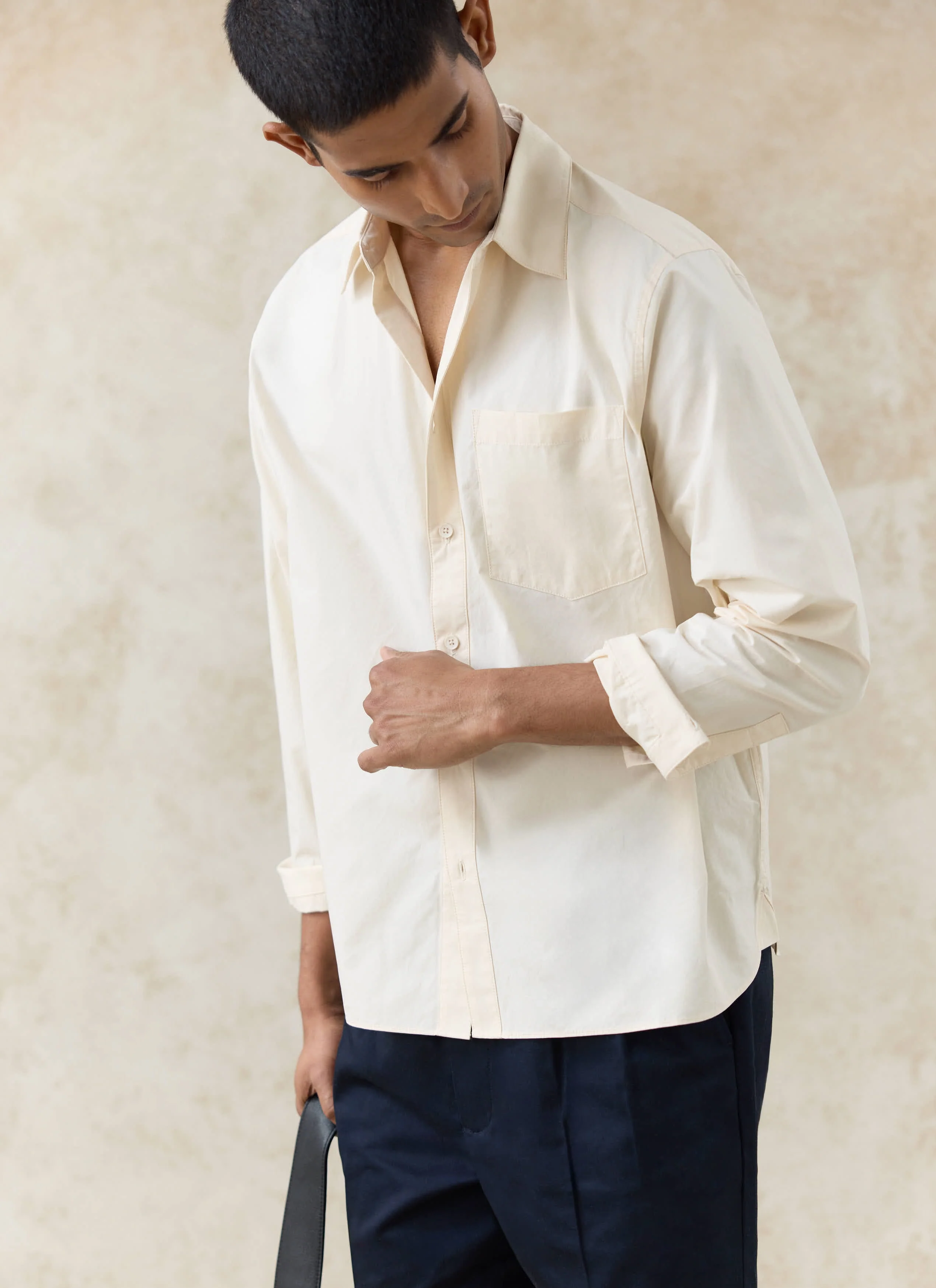 1147-dali-relaxed-poplin-shirt-cotton-cream-4.webp Dali Relaxed Poplin Shirt | Cotton | Cream