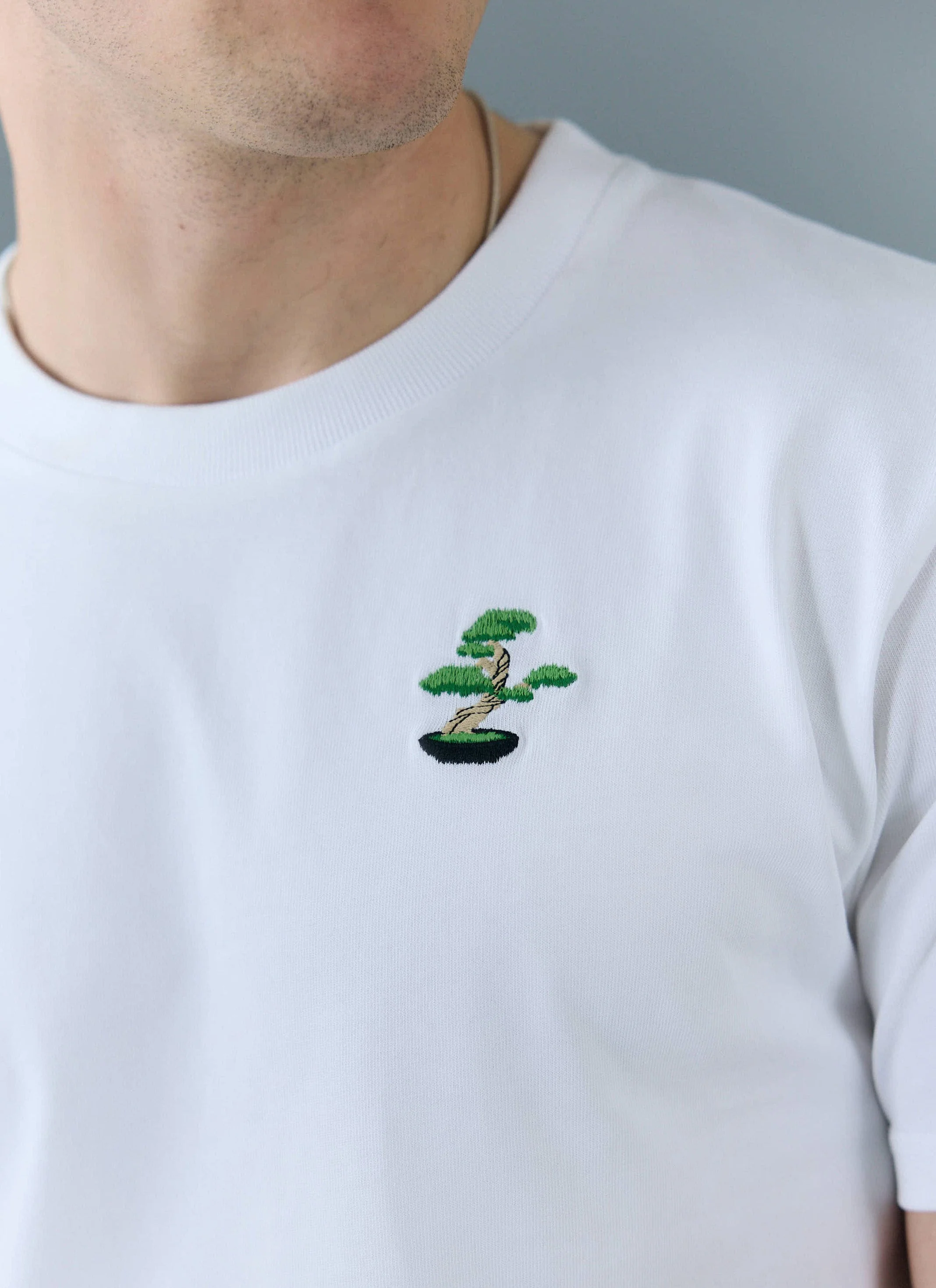 1161-bonsai-embroidered-t-shirt-organic-cotton-white-1.webp Bonsai Embroidered T Shirt | Organic Cotton | White