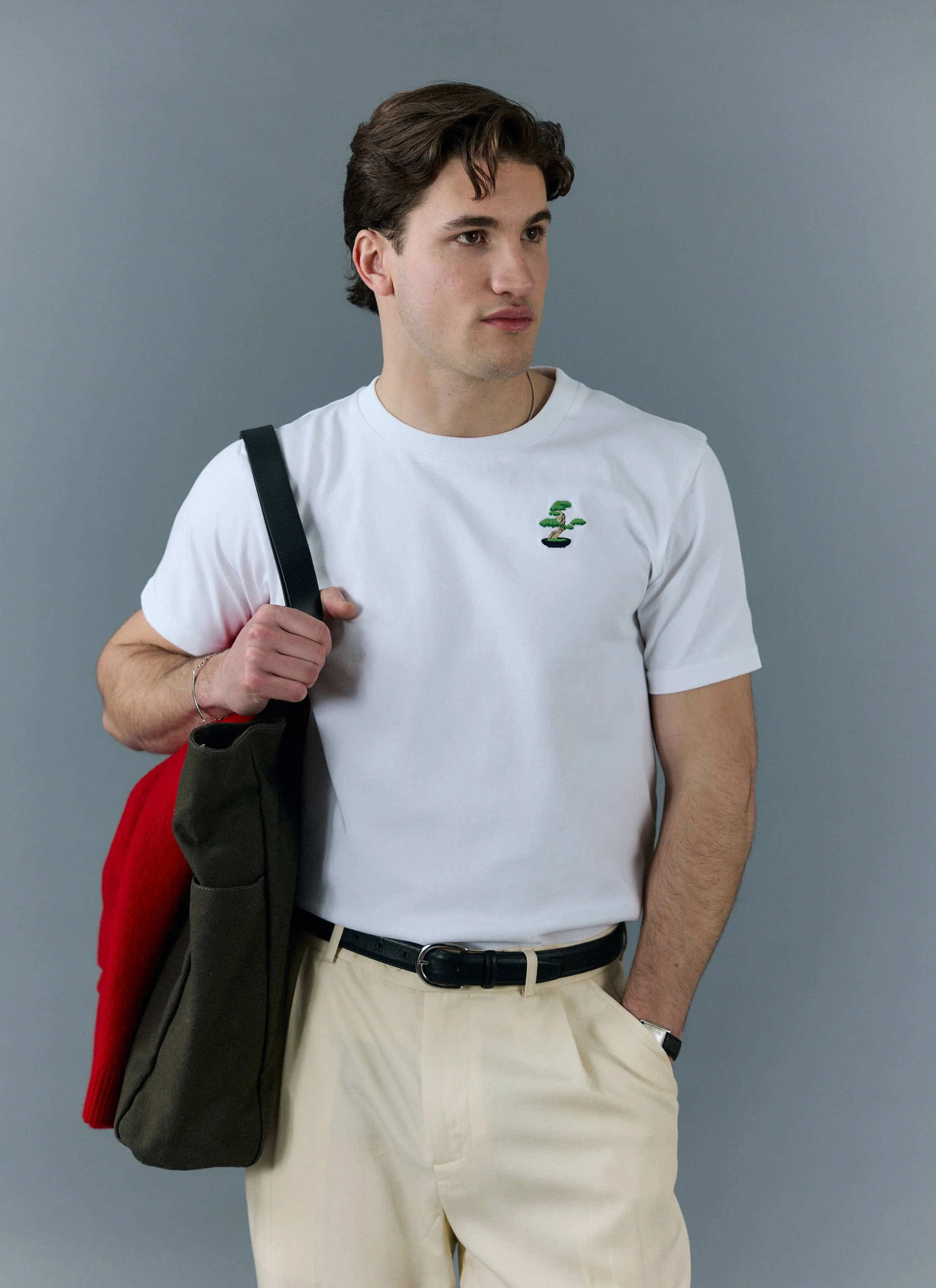 1161-bonsai-embroidered-t-shirt-organic-cotton-white-2.webp Bonsai Embroidered T Shirt | Organic Cotton | White