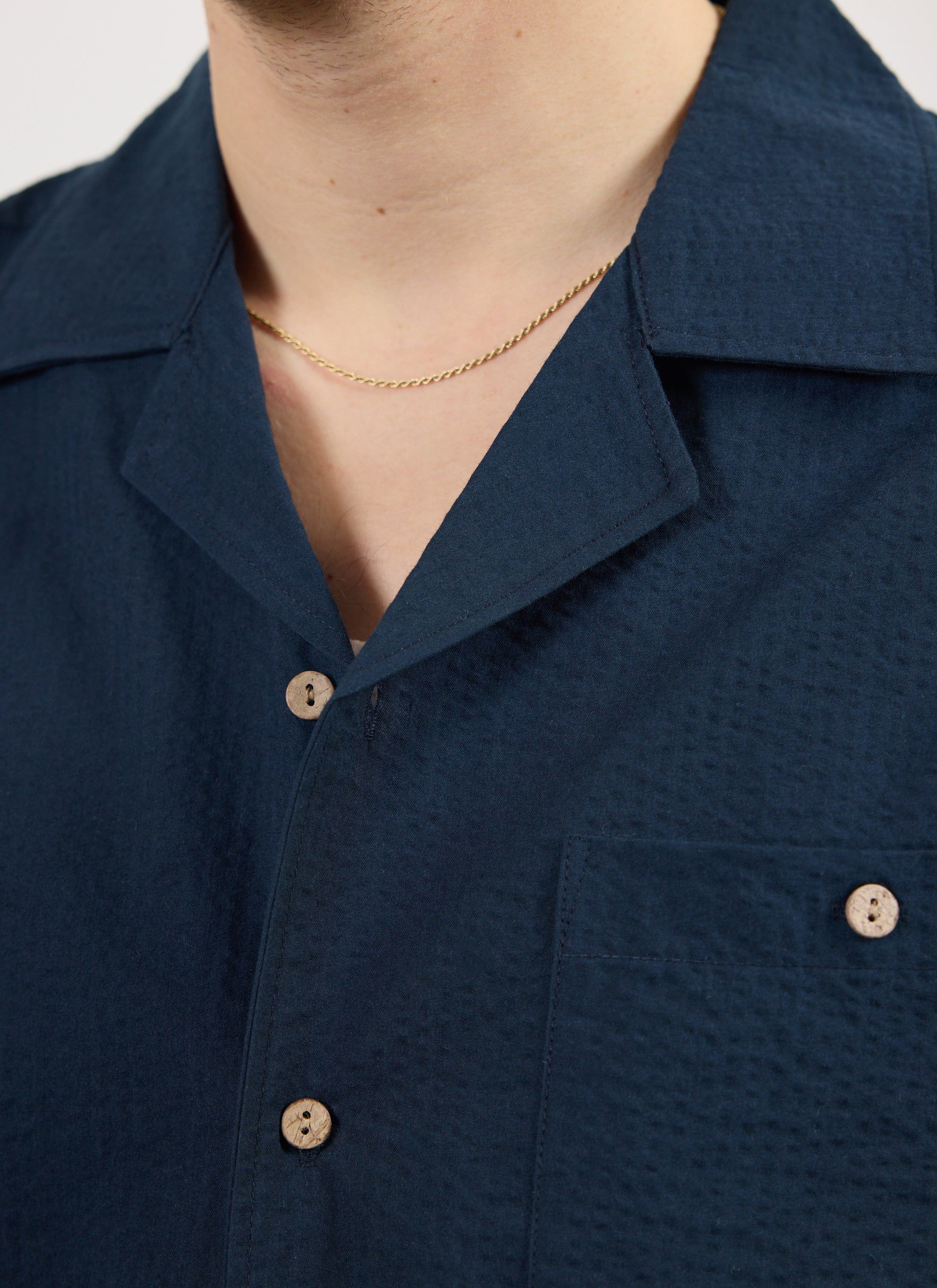1189-cuban-shirt-seersucker-navy-2.jpg Cuban Shirt | Seersucker | Navy