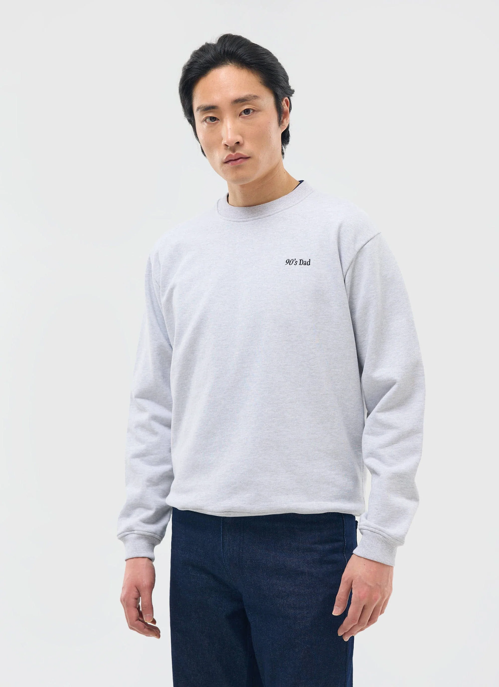 1231-90-s-dad-sweatshirt-cotton-athletic-grey-2.webp 90's Dad Sweatshirt | Cotton | Athletic Grey