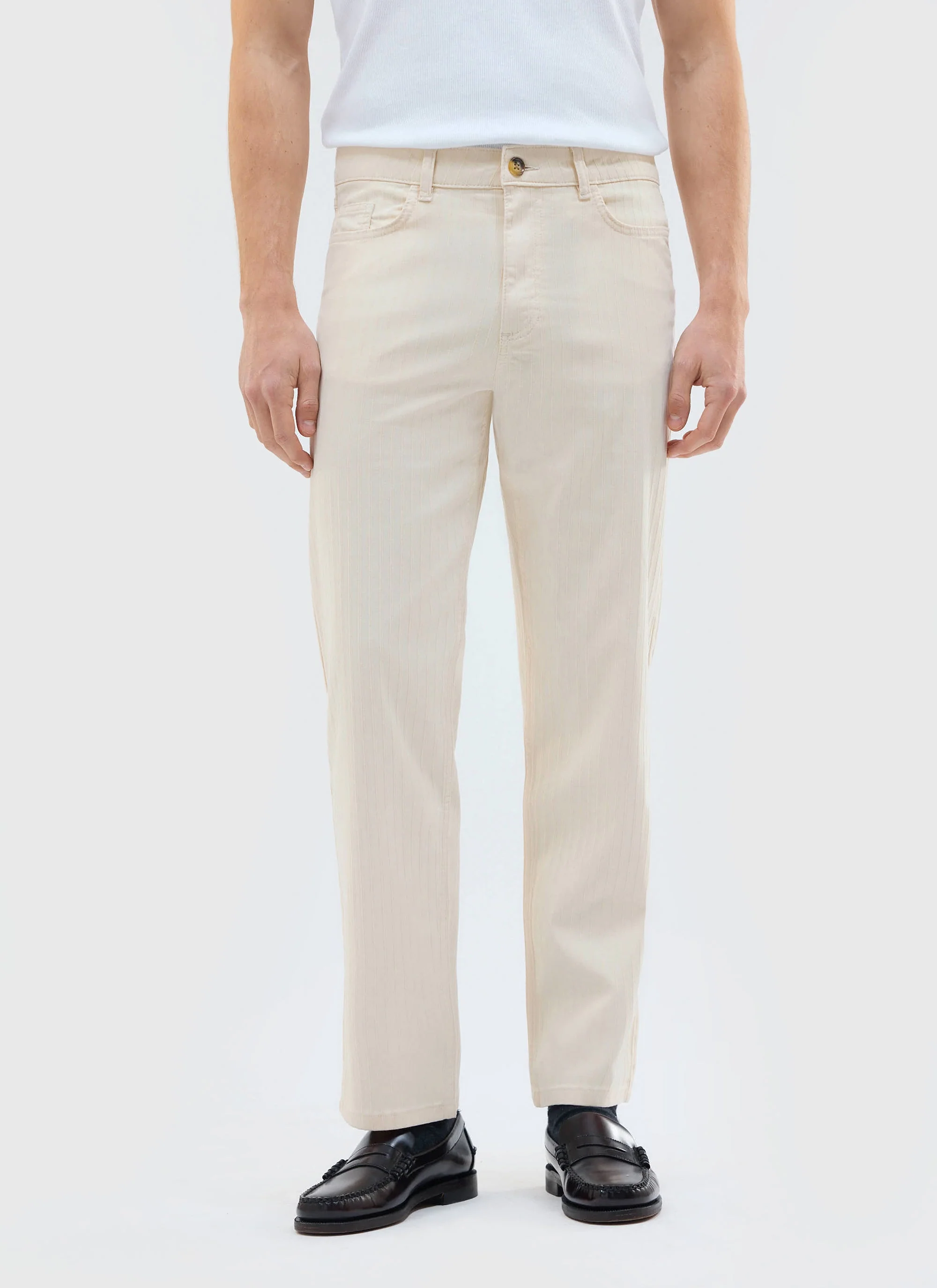 1308-rocco-5-pocket-trousers-cotton-cream-1.webp Rocco 5 Pocket Trousers | Cotton | Cream