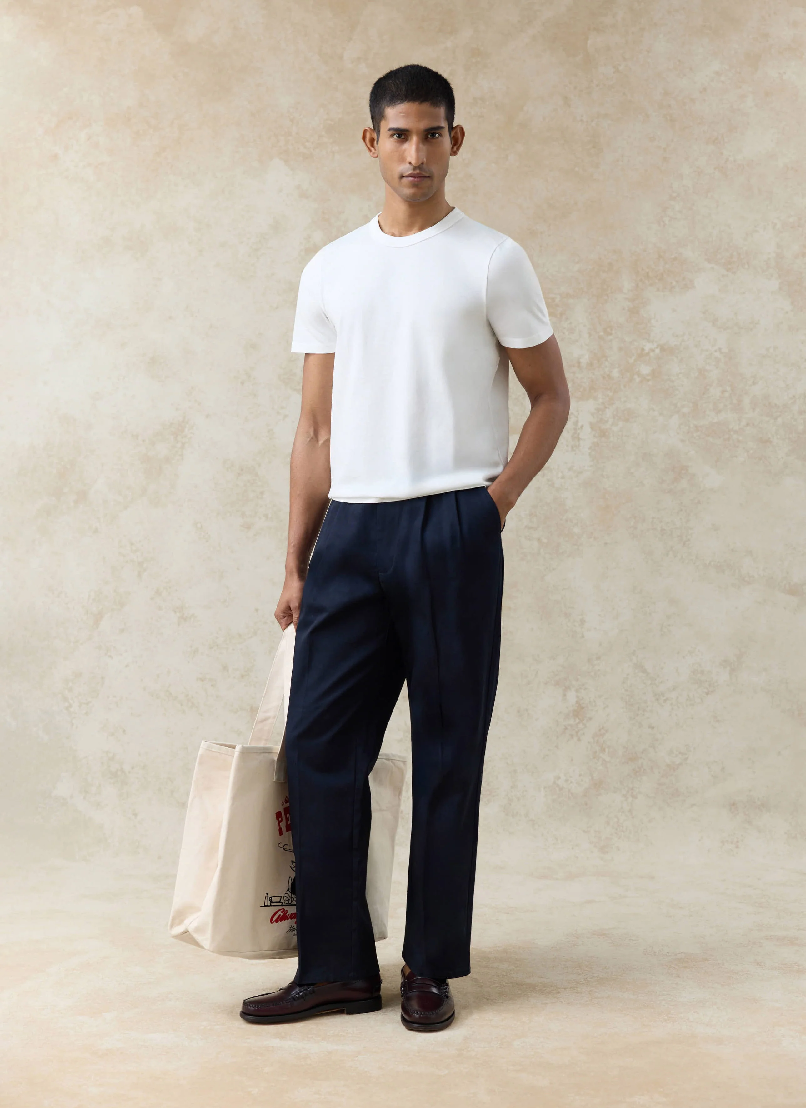 135-blake-double-pleated-trousers-cotton-navy-2.webp Blake Double Pleated Trousers | Cotton | Navy