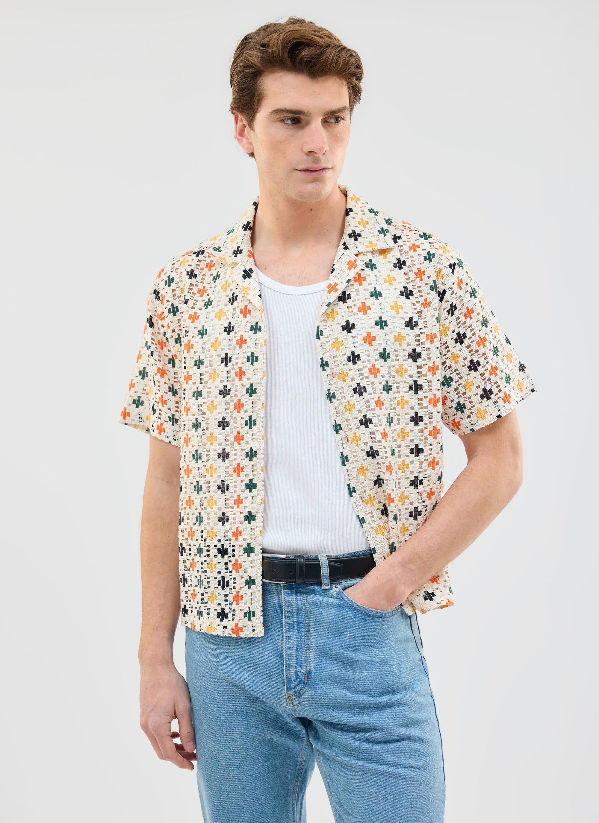 1373-bailing-crochet-cuban-shirt-multi-4.jpg Bailing Crochet Cuban Shirt | Multi
