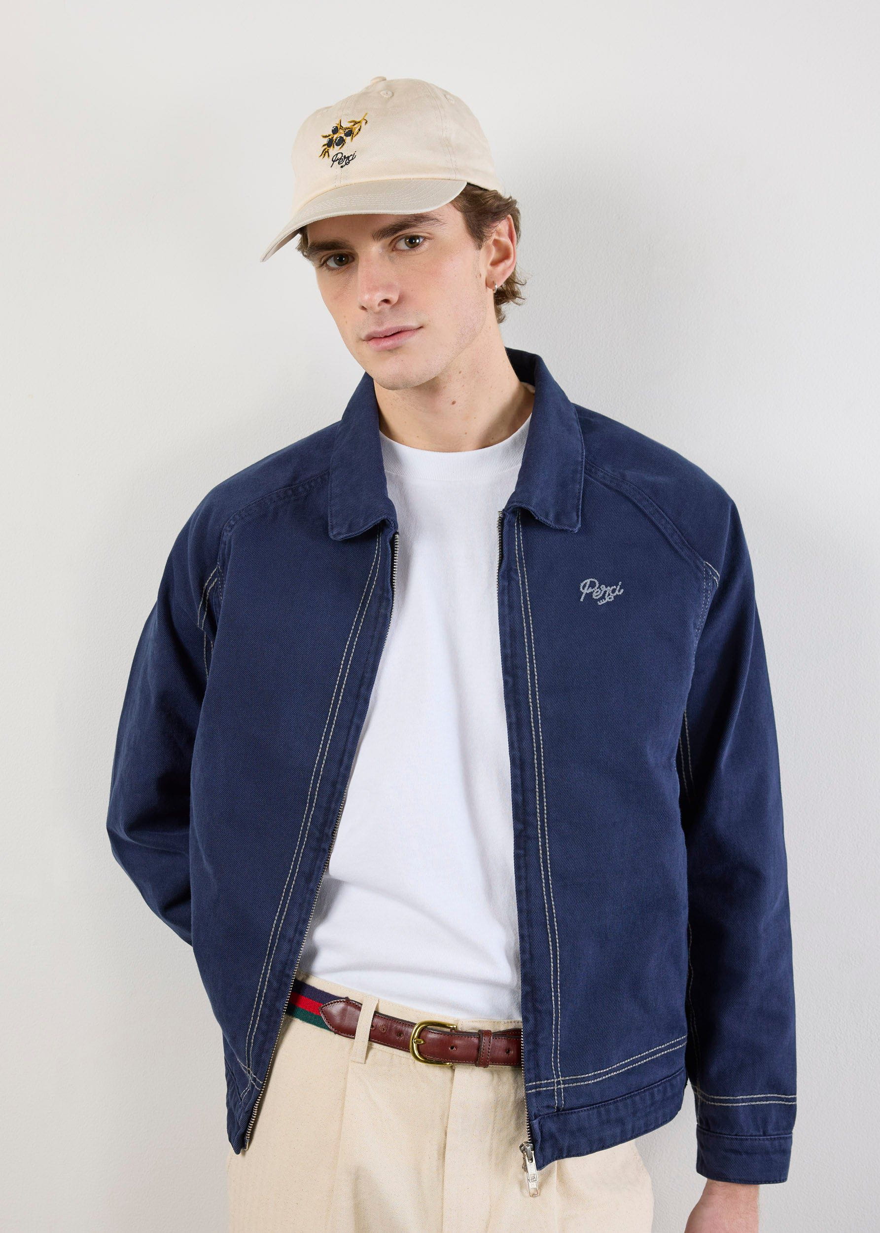 1393-calabria-harrington-jacket-cotton-navy-3.jpg Calabria Harrington Jacket | Cotton | Navy