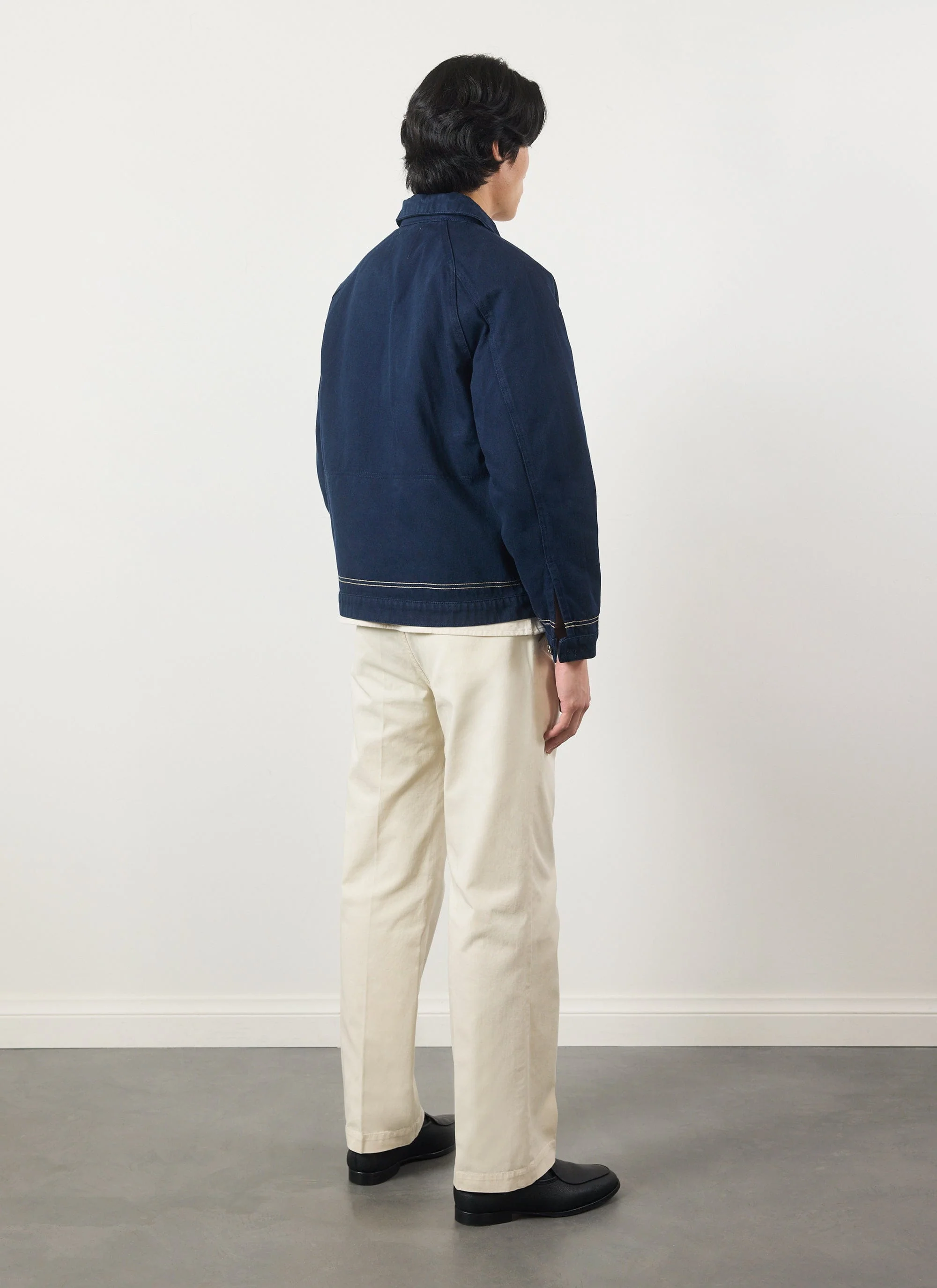 1393-calabria-harrington-jacket-cotton-navy-6.webp Calabria Harrington Jacket | Cotton | Navy