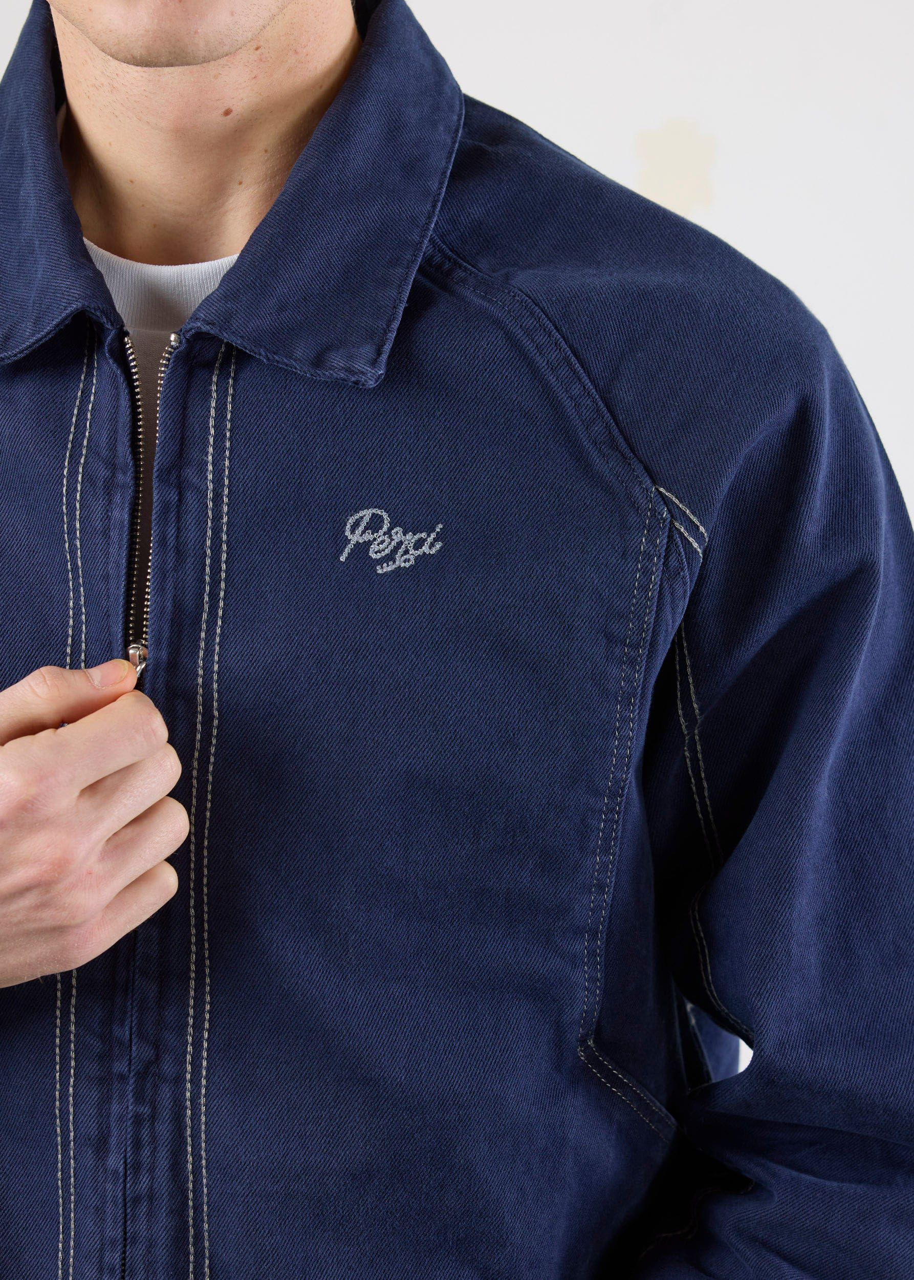 1393-calabria-harrington-jacket-cotton-navy-7.jpg Calabria Harrington Jacket | Cotton | Navy