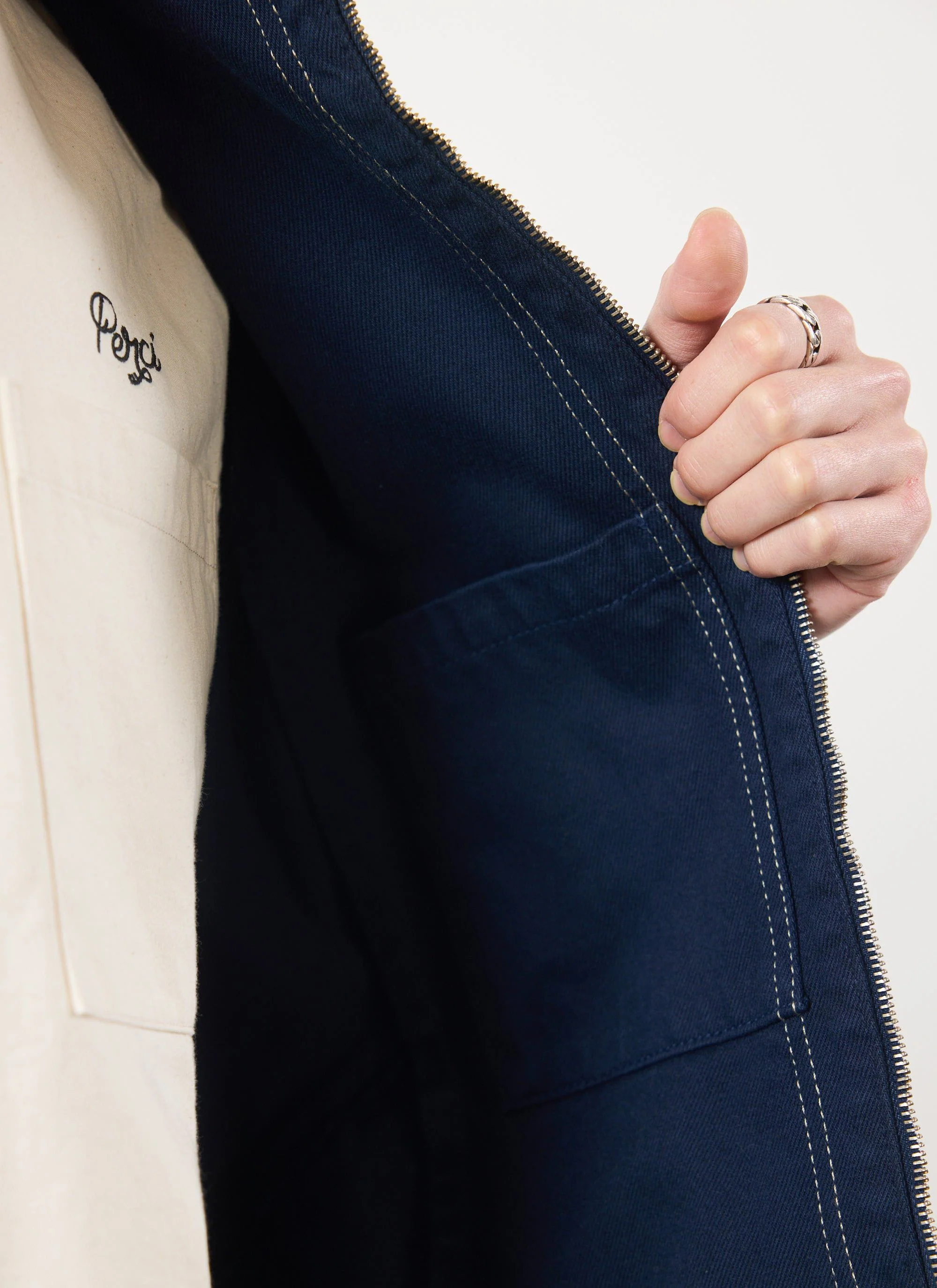 1393-calabria-harrington-jacket-cotton-navy-9.webp Calabria Harrington Jacket | Cotton | Navy