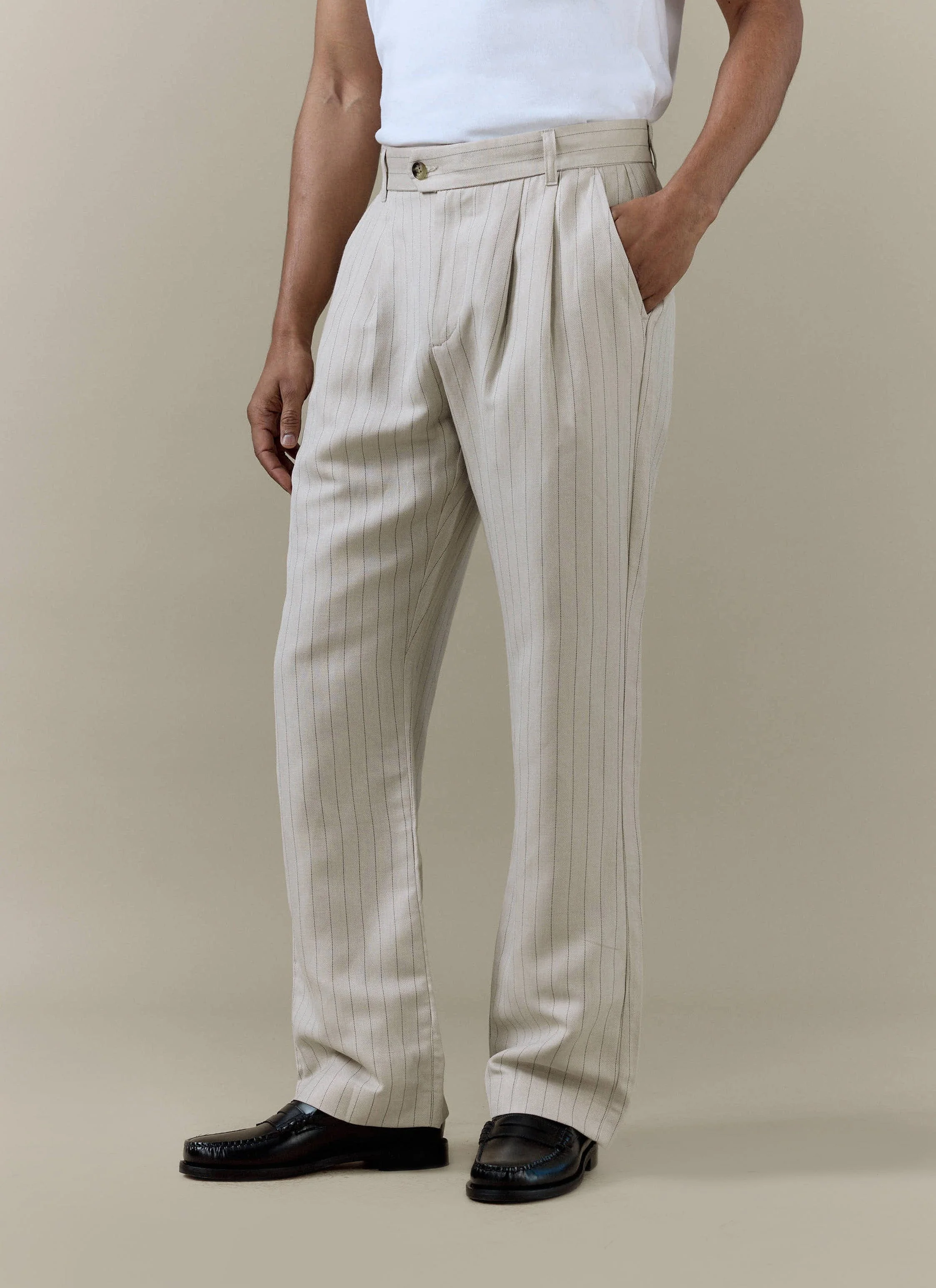 14-striped-pleated-tailored-trousers-linen-blend-cream-4.webp Striped Pleated Tailored Trousers | Linen Blend | Cream