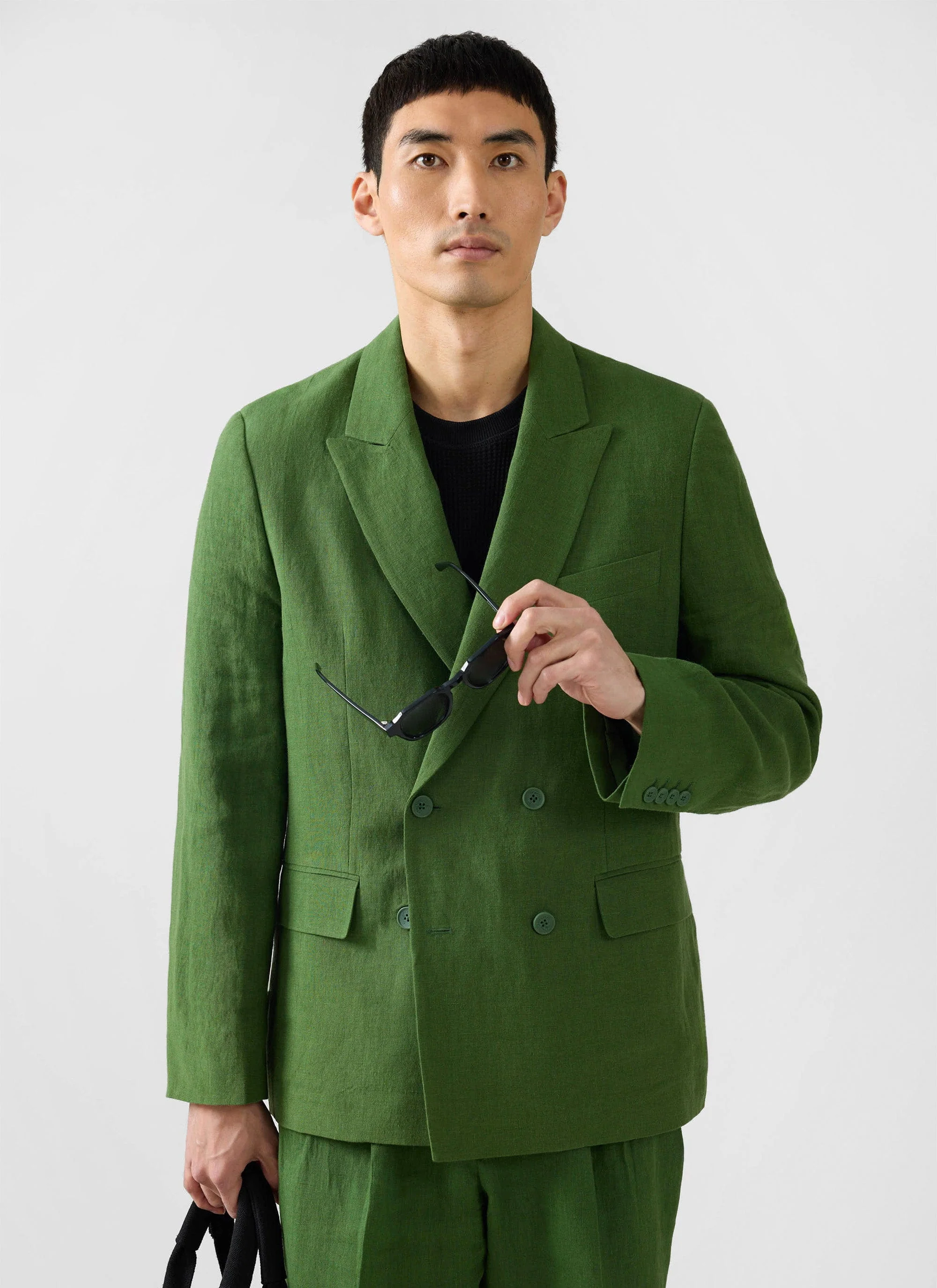 1463-clifton-double-breasted-blazer-linen-forest-4.webp Clifton Double Breasted Blazer | Linen | Forest