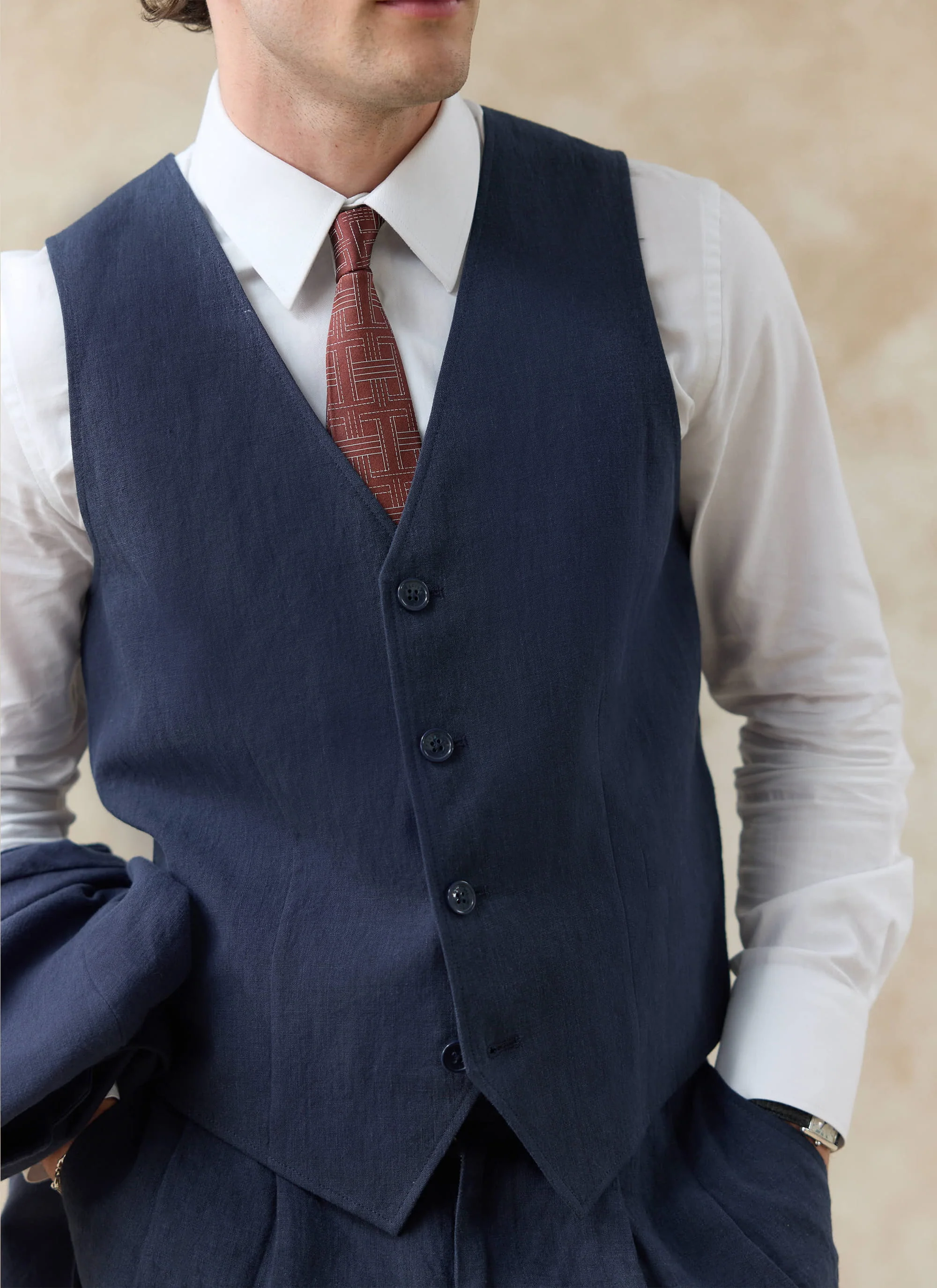 1524-waistcoat-linen-navy-1.webp Waistcoat | Linen | Navy