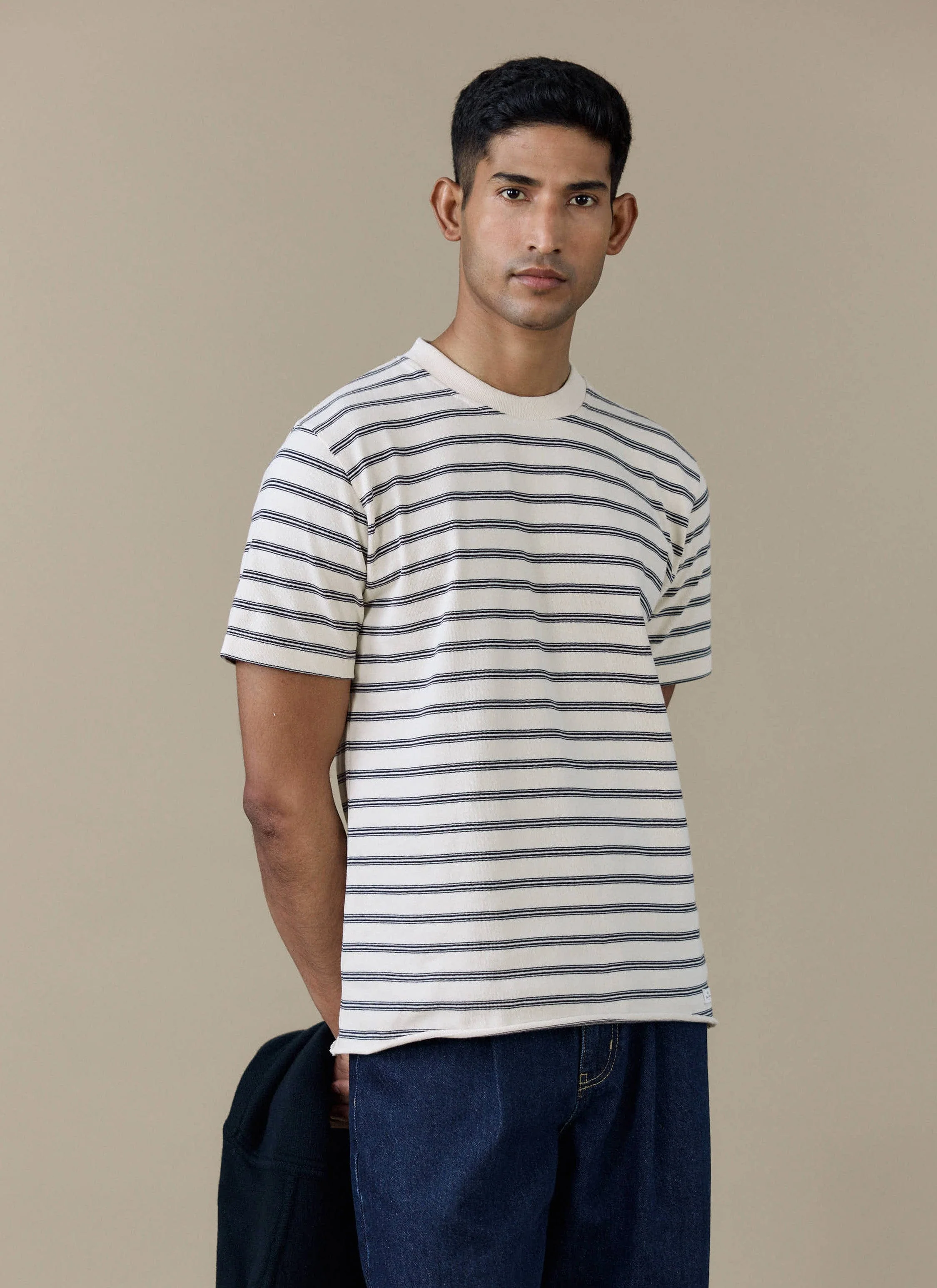 1538-arlo-raw-hem-breton-t-shirt-organic-cotton-white-stripe-4.webp Arlo Raw Hem Breton T Shirt | Organic Cotton | White Stripe