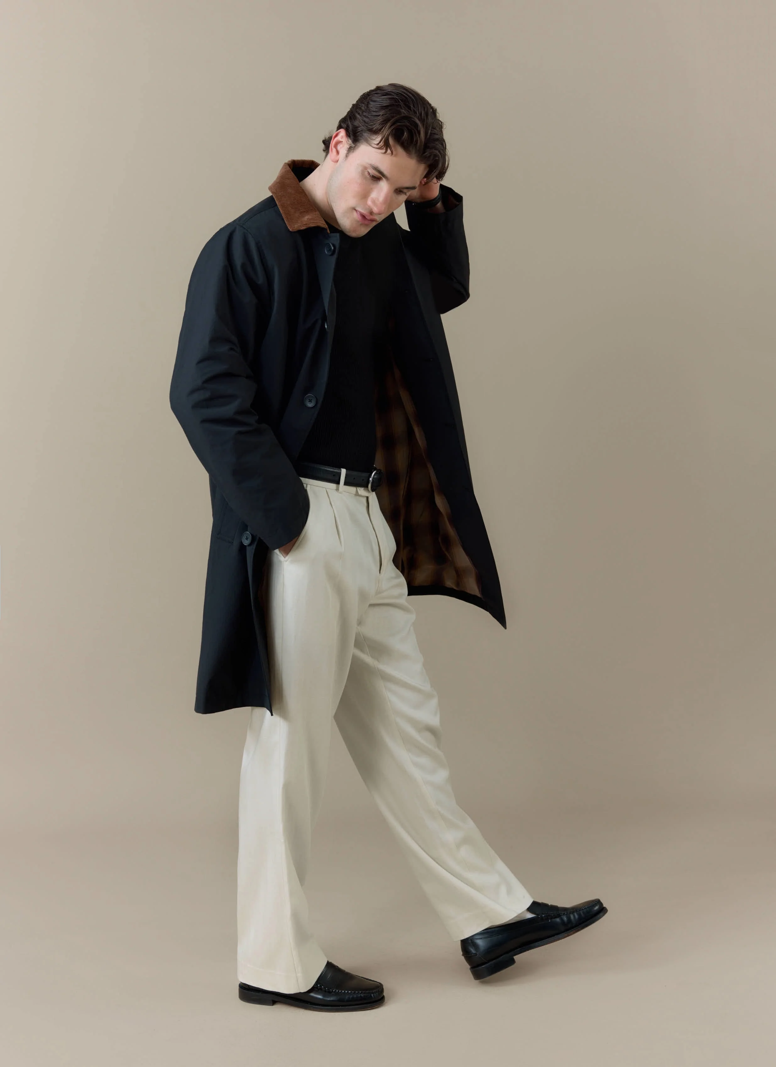 1570-cord-collar-relaxed-trench-coat-cotton-black-4.webp Cord Collar Relaxed Trench Coat | Cotton | Black