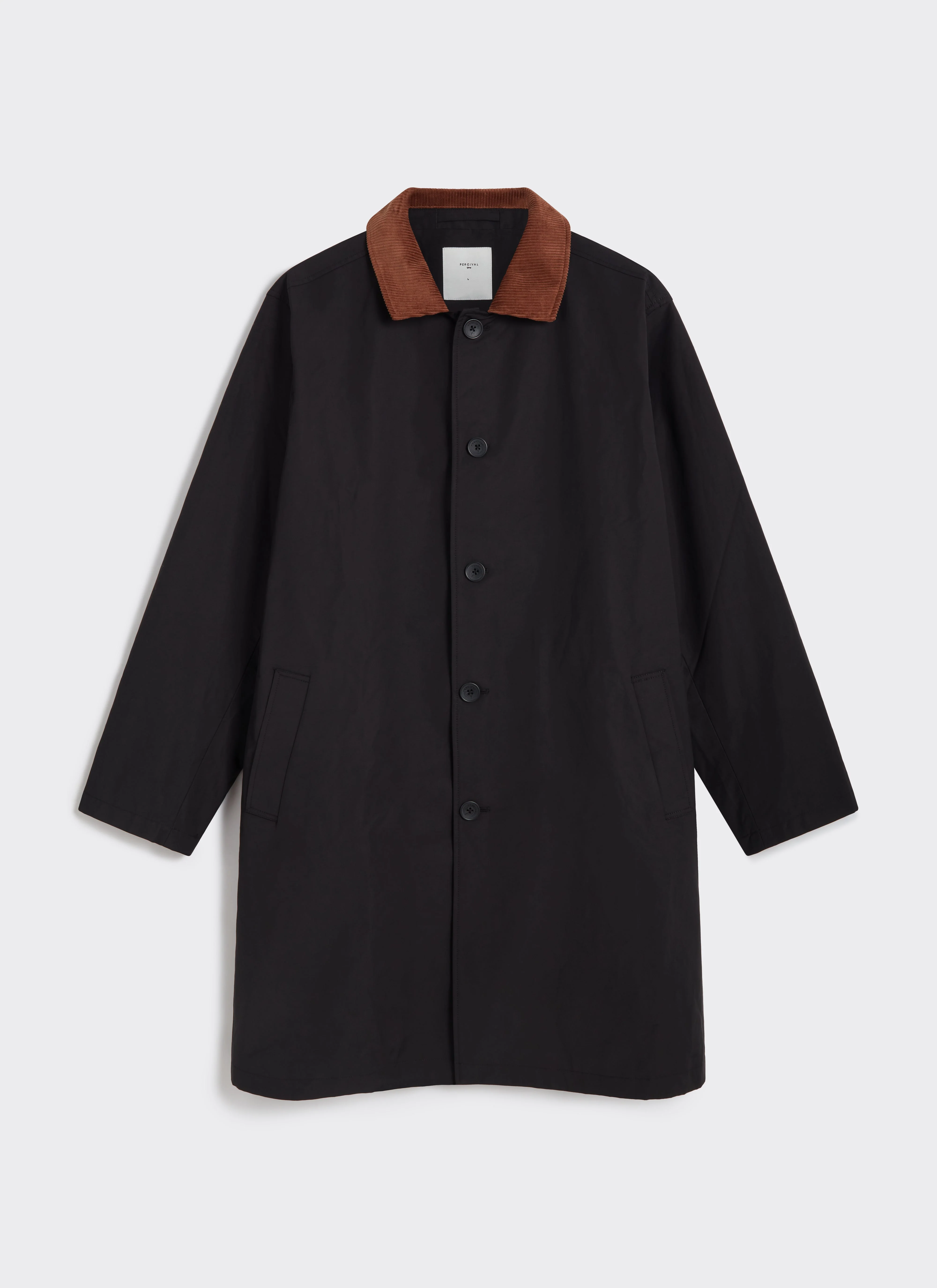 1570-cord-collar-relaxed-trench-coat-cotton-black-9.webp Cord Collar Relaxed Trench Coat | Cotton | Black