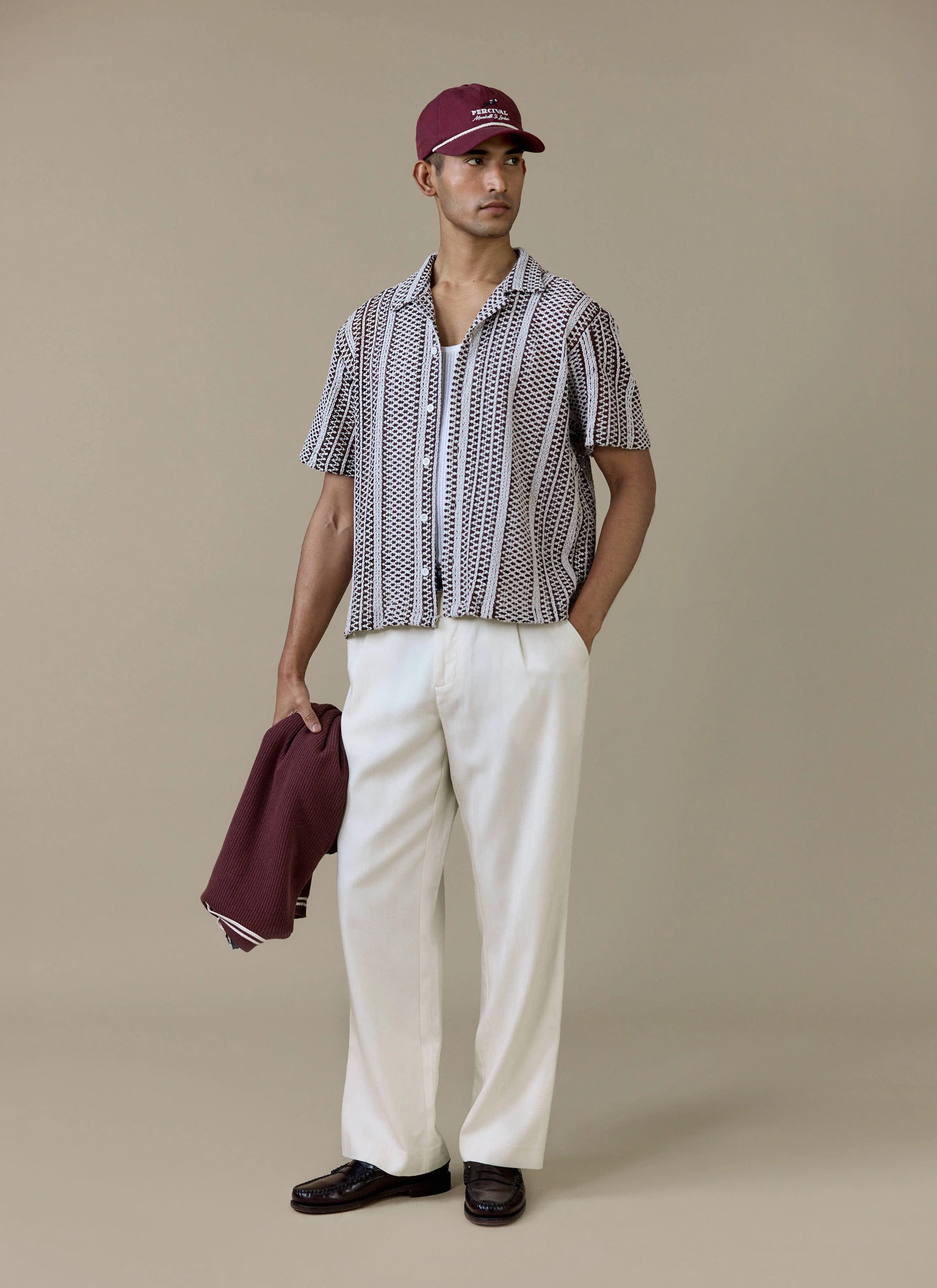1622-hugh-crochet-boxy-shirt-cotton-blend-brown-2.webp Hugh Crochet Boxy Shirt | Cotton Blend | Brown