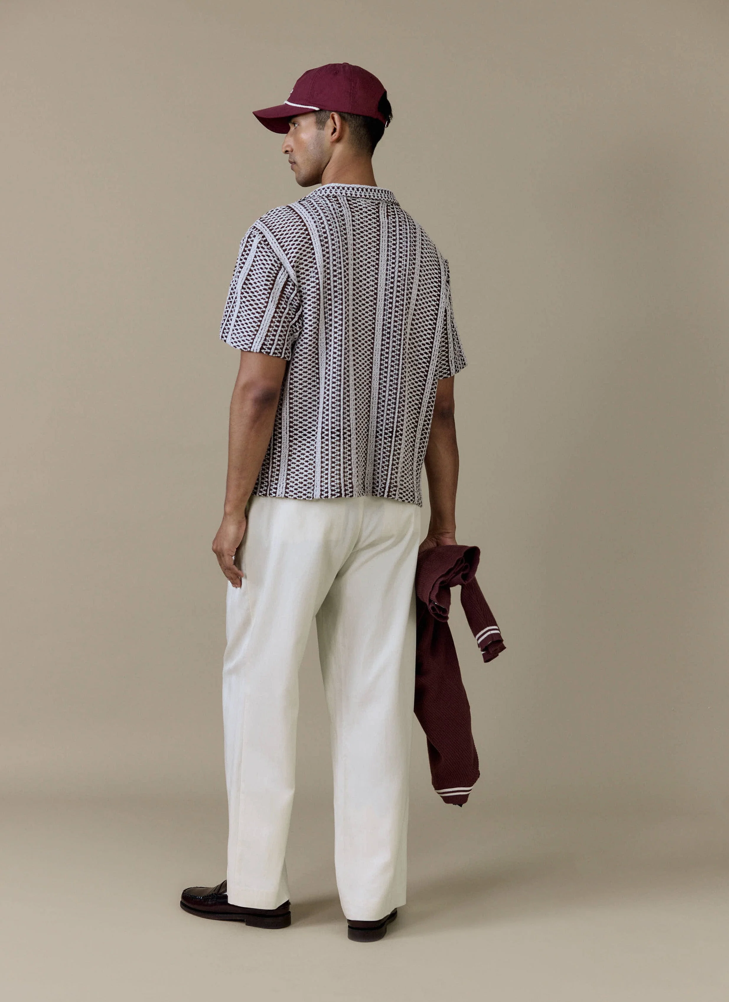 1622-hugh-crochet-boxy-shirt-cotton-blend-brown-3.webp Hugh Crochet Boxy Shirt | Cotton Blend | Brown