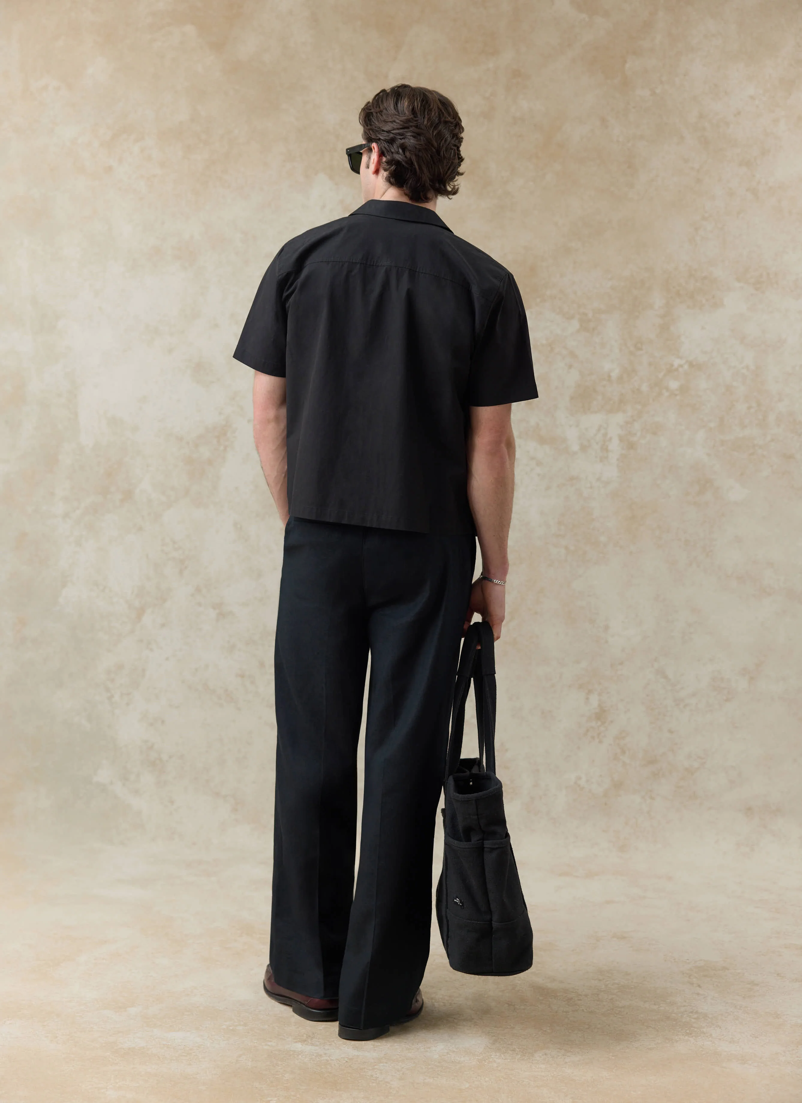 Daniel Boxy Cuban Shirt | 100% Cotton | Black