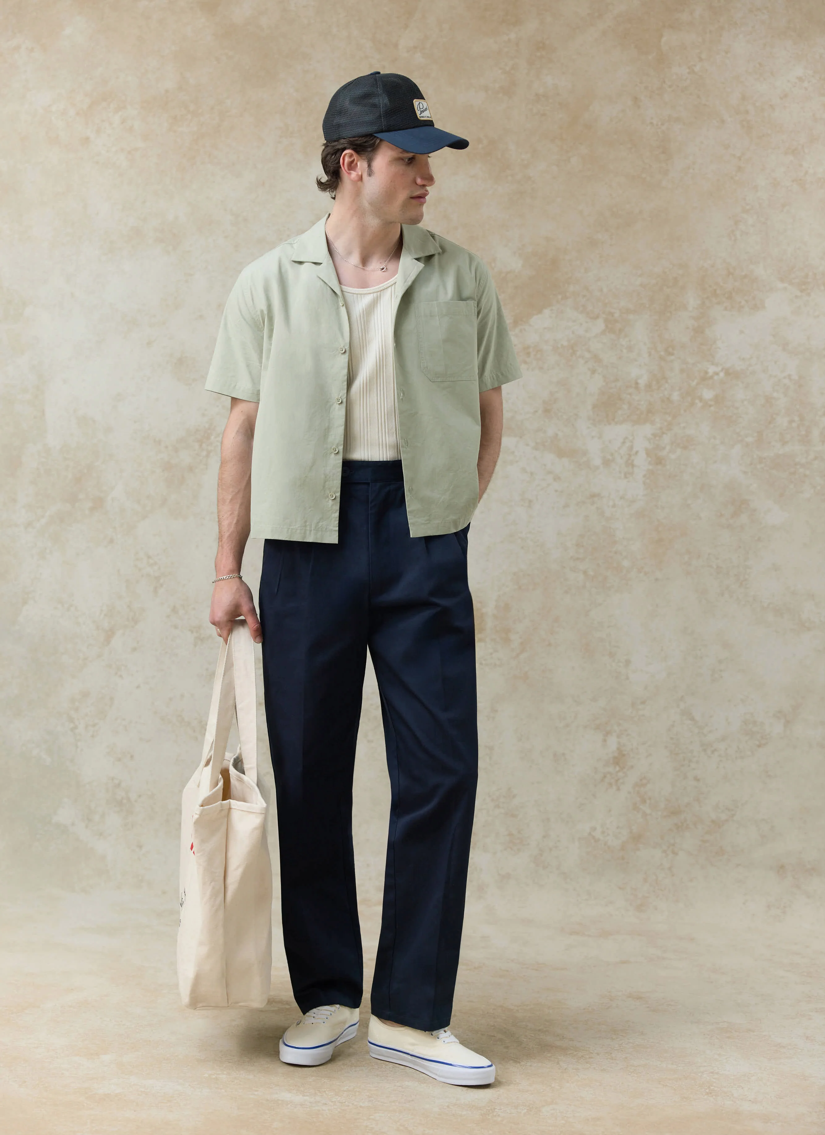 1643-daniel-boxy-cuban-shirt-100-cotton-pistachio-5.webp Daniel Boxy Cuban Shirt | 100% Cotton | Pistachio