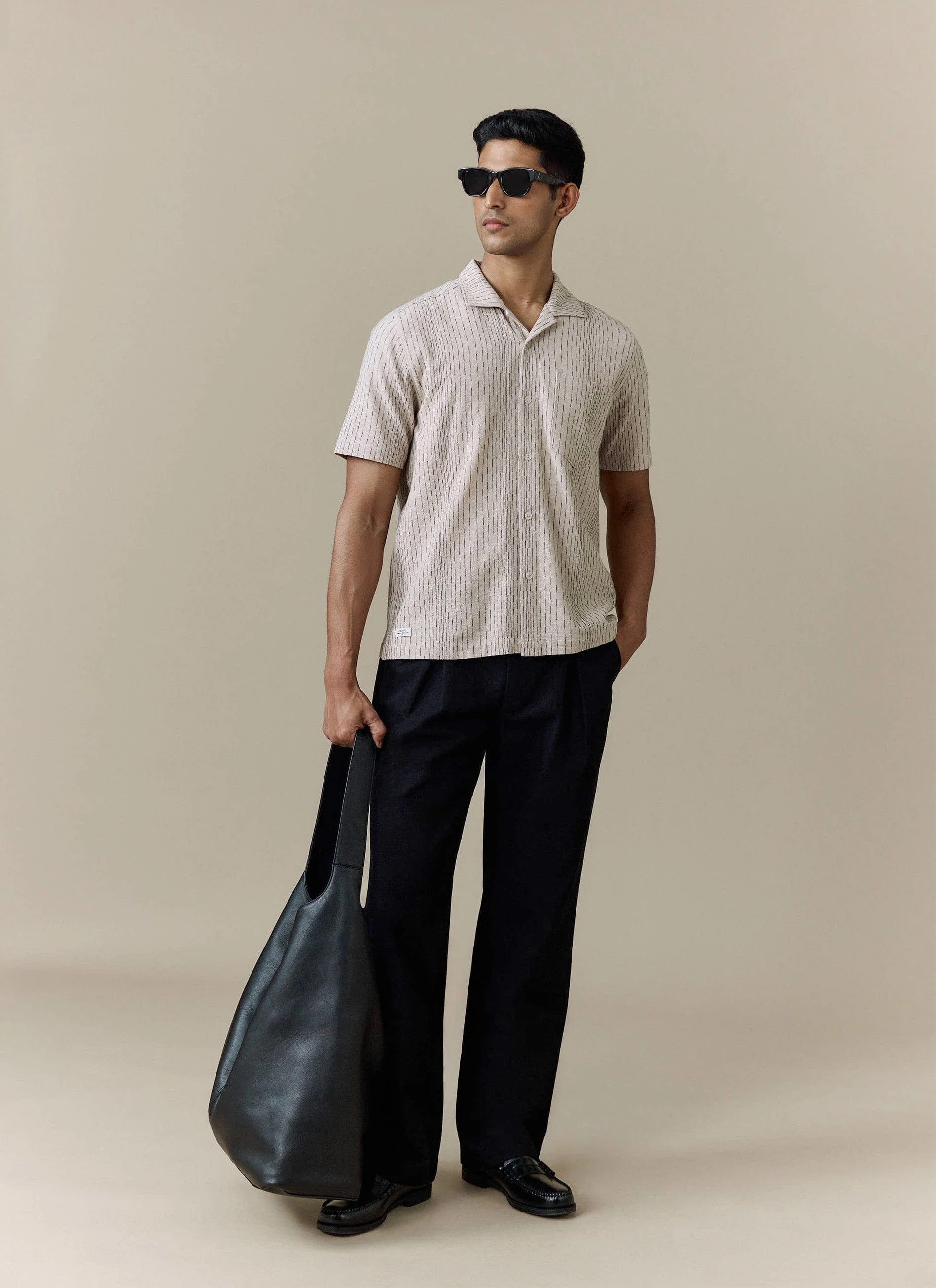 Leland Cuban Shirt | Cotton | Cream