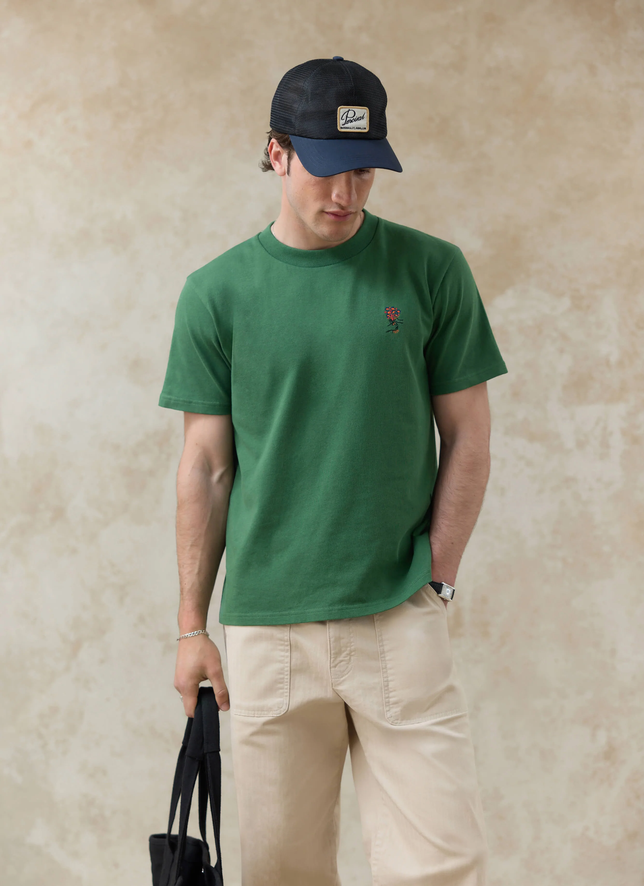 1664-davies-embroidered-t-shirt-organic-cotton-forest-3.webp Davies Embroidered T Shirt | Organic Cotton | Forest