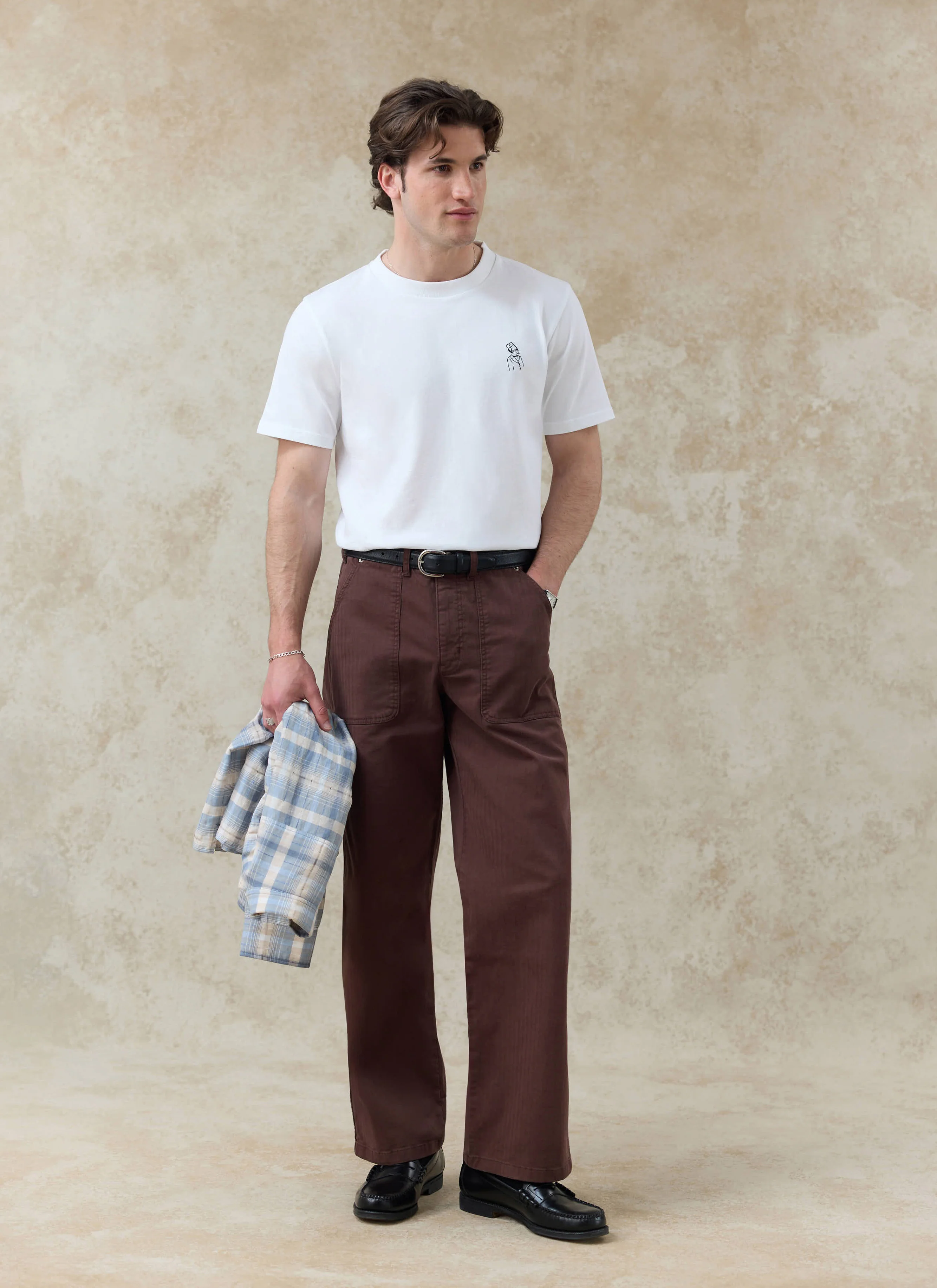 Robinson Embroidered T Shirt | Organic Cotton | White