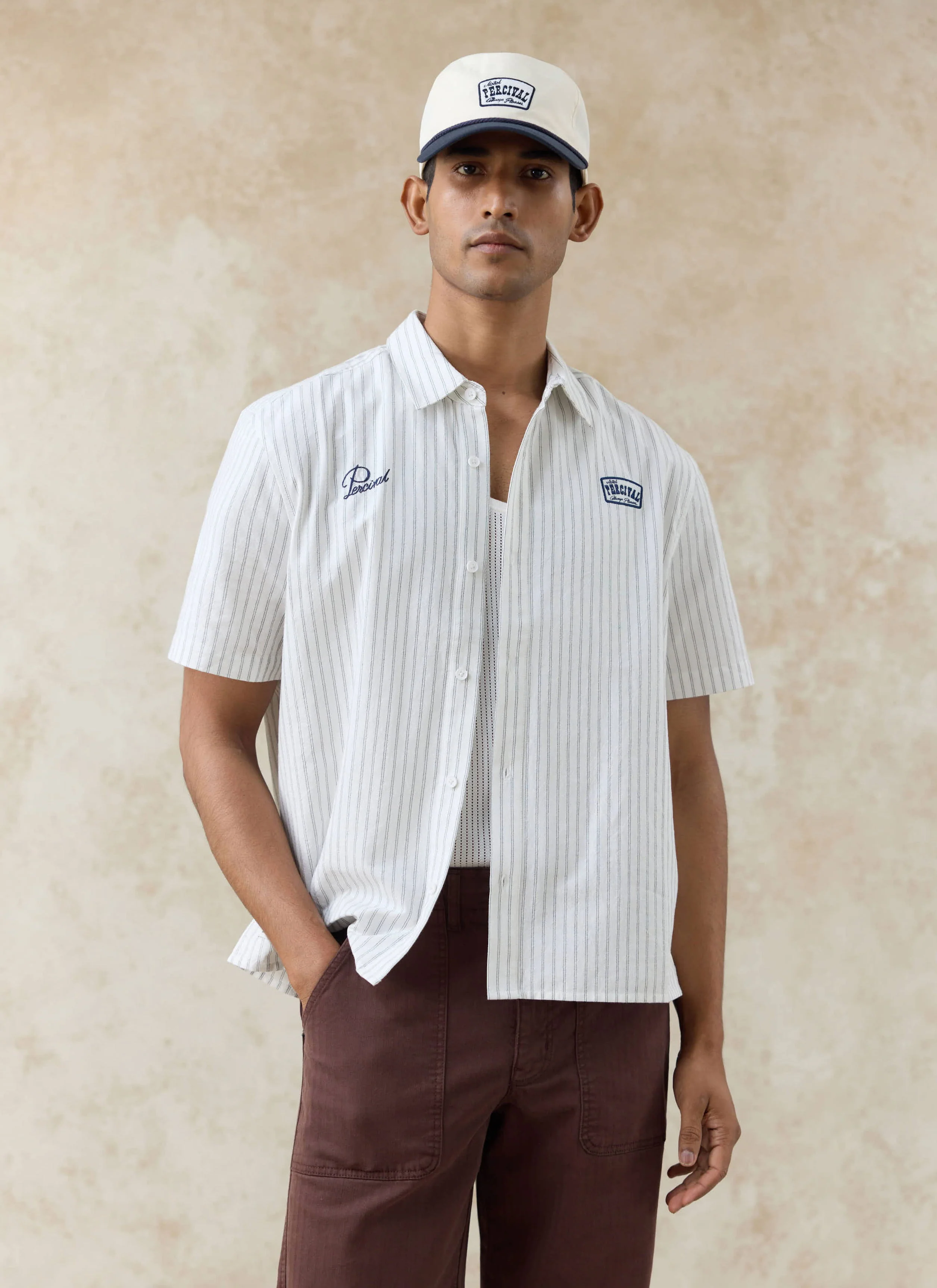 168-lucia-embroidered-shirt-cotton-cream-stripe-4.webp Lucia Embroidered Shirt | Cotton | Cream Stripe