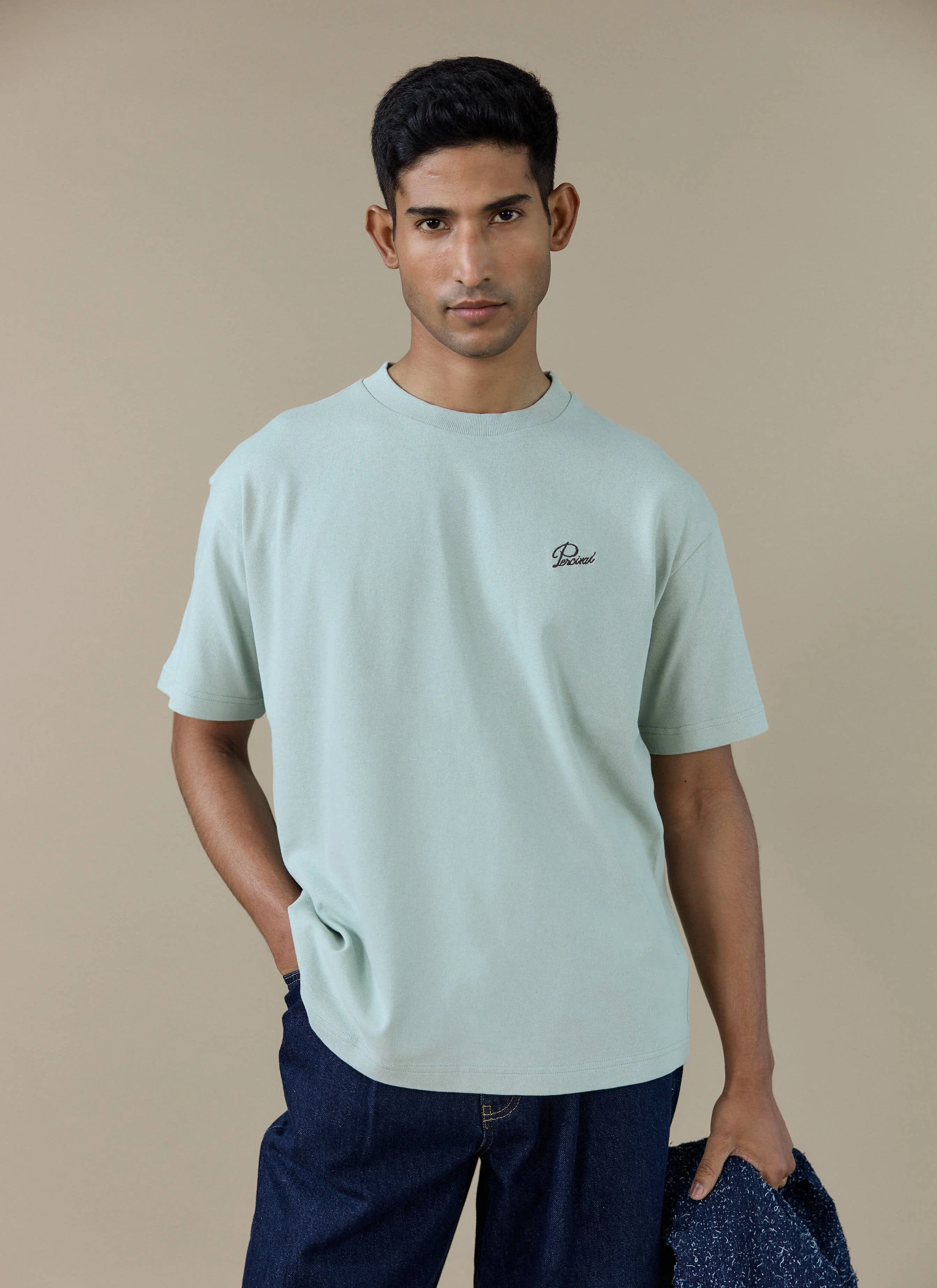 1692-perci-script-t-shirt-organic-cotton-sage-1.webp Perci Script T Shirt | Organic Cotton | Sage