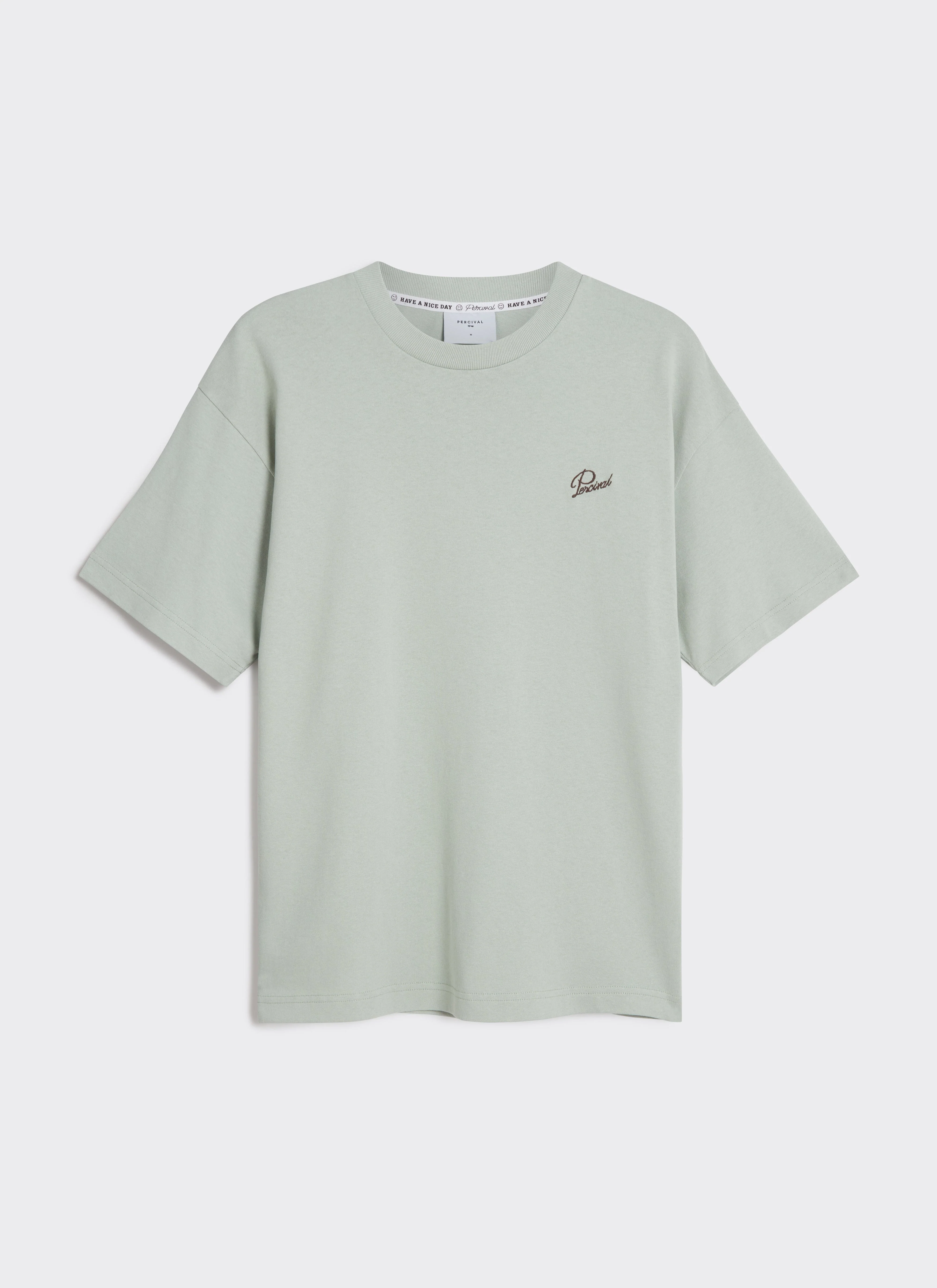 1692-perci-script-t-shirt-organic-cotton-sage-5.webp Perci Script T Shirt | Organic Cotton | Sage