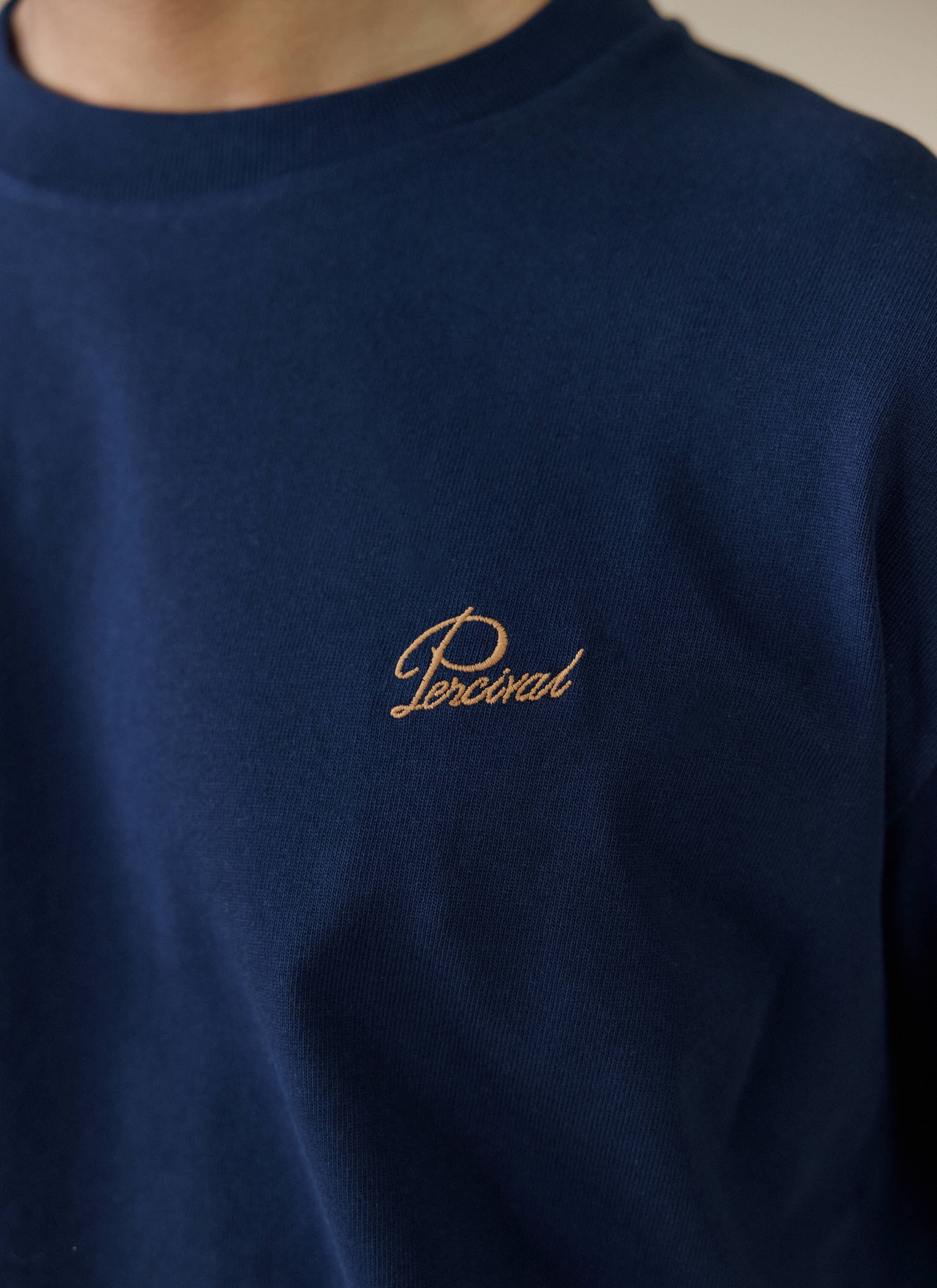 1699-perci-script-t-shirt-organic-cotton-navy-2.jpg Perci Script T Shirt | Organic Cotton | Navy