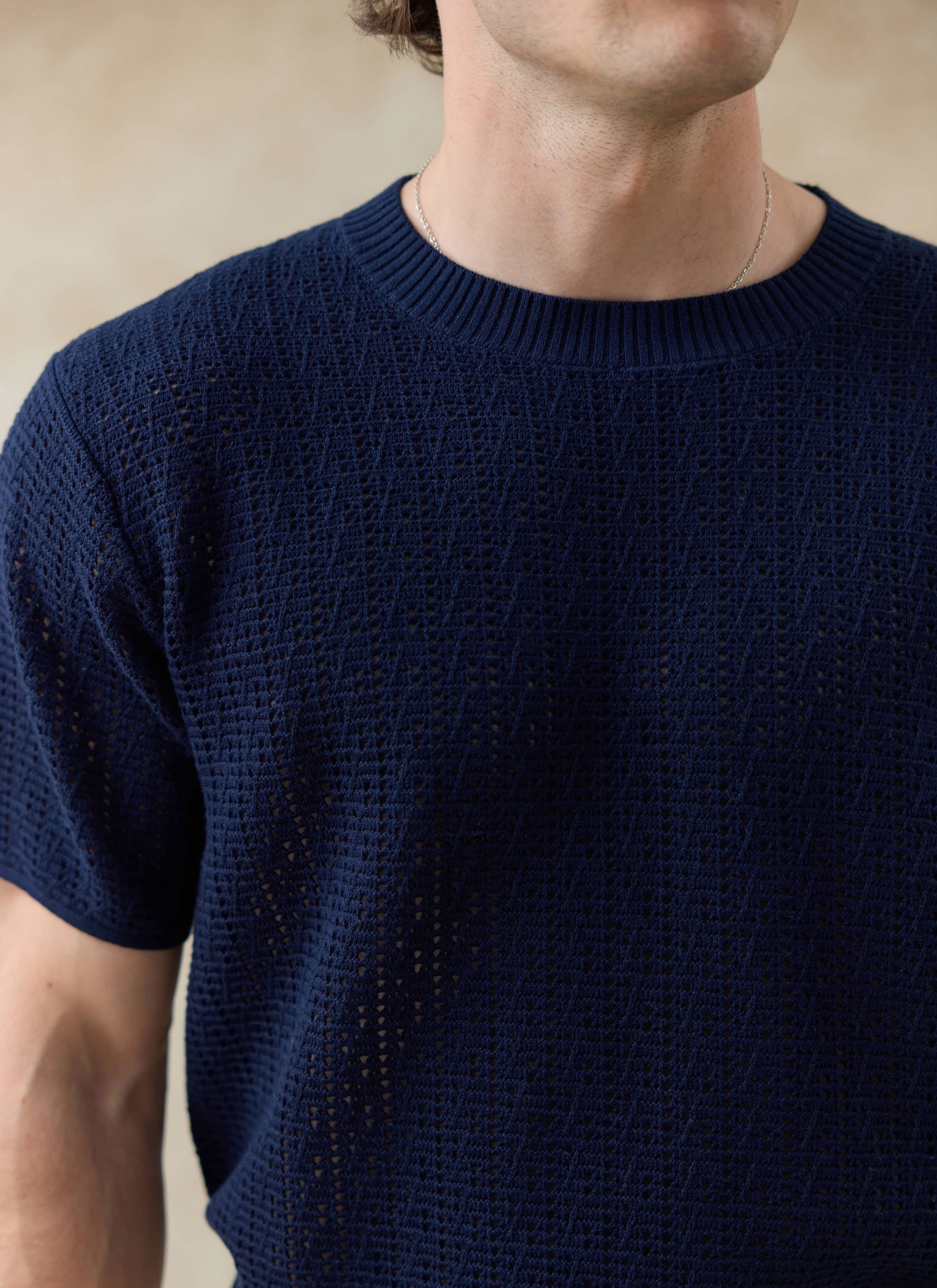 1727-siena-knitted-t-shirt-100-cotton-navy-2.jpg Siena Knitted T Shirt | 100% Cotton | Navy