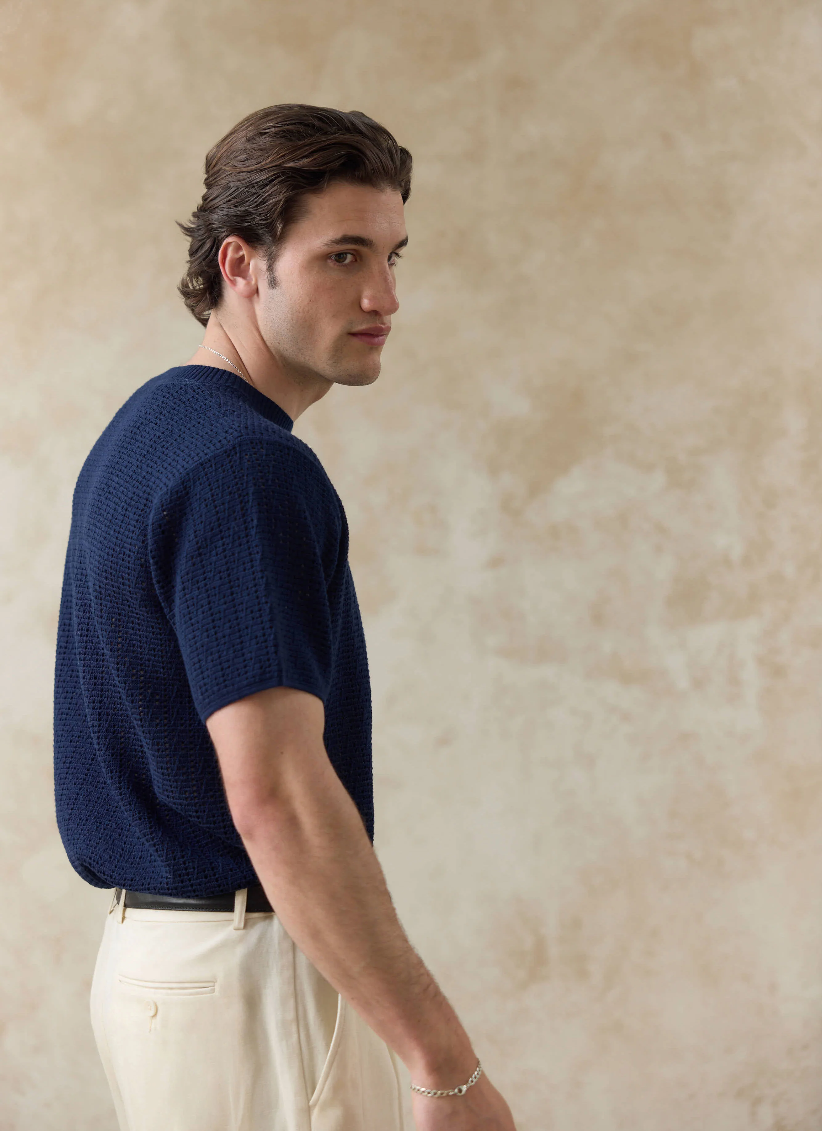 1727-siena-knitted-t-shirt-100-cotton-navy-4.webp Siena Knitted T Shirt | 100% Cotton | Navy