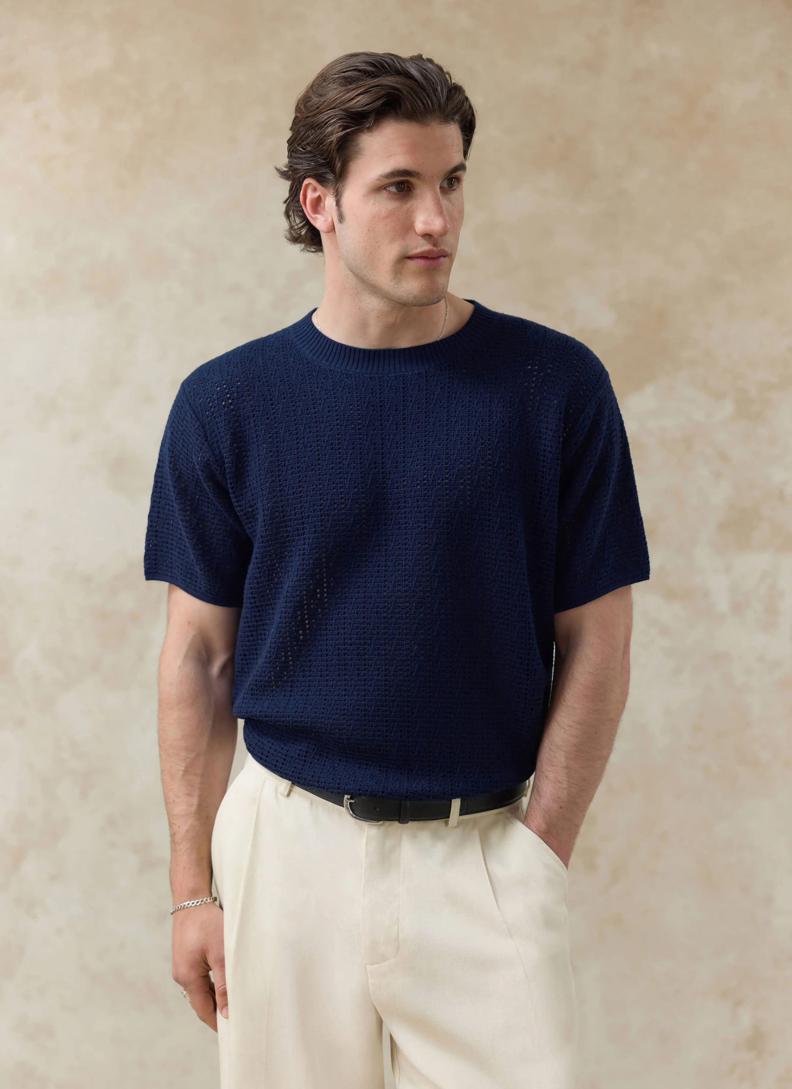 1727-siena-knitted-t-shirt-100-cotton-navy-6.webp Siena Knitted T Shirt | 100% Cotton | Navy