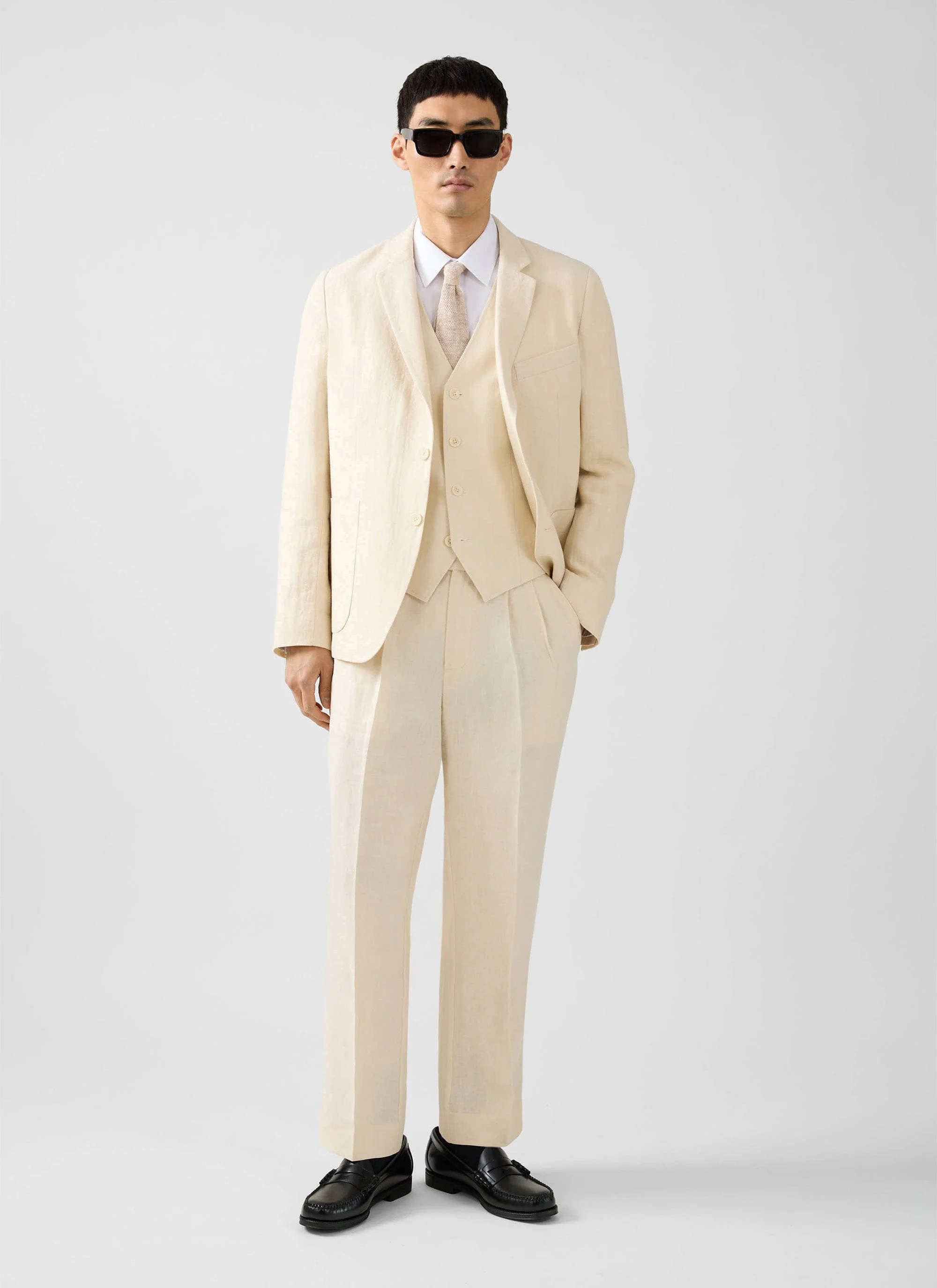 Waistcoat | Linen | Cream