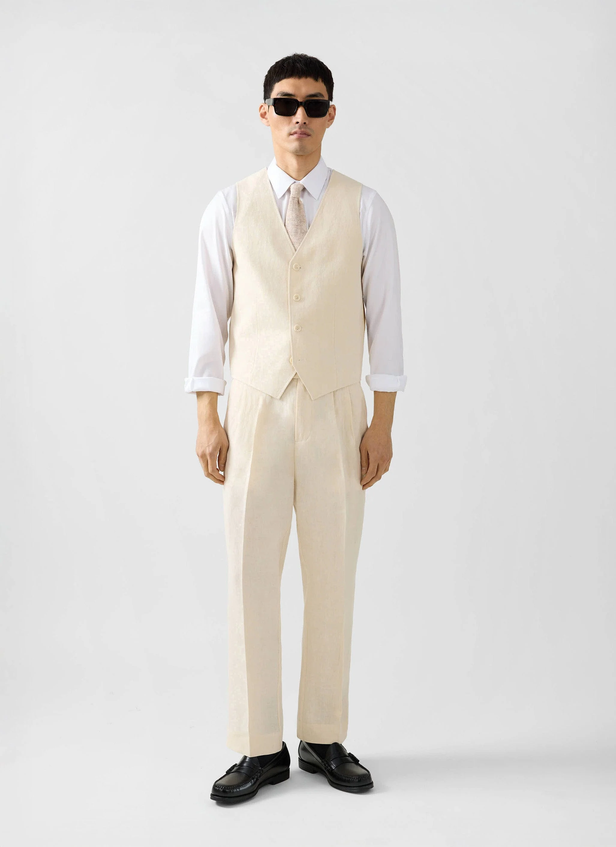Waistcoat | Linen | Cream