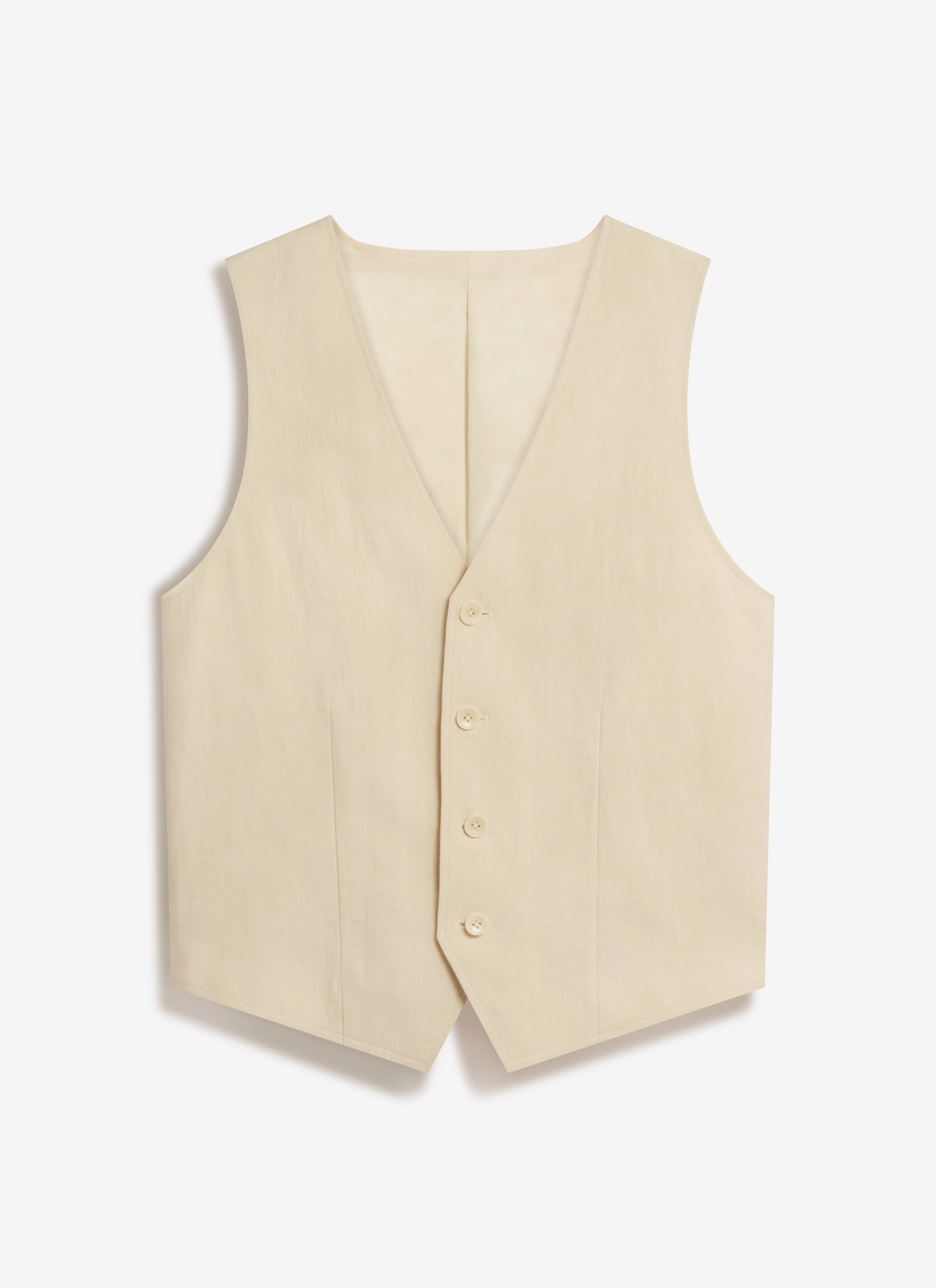 Waistcoat | Linen | Cream