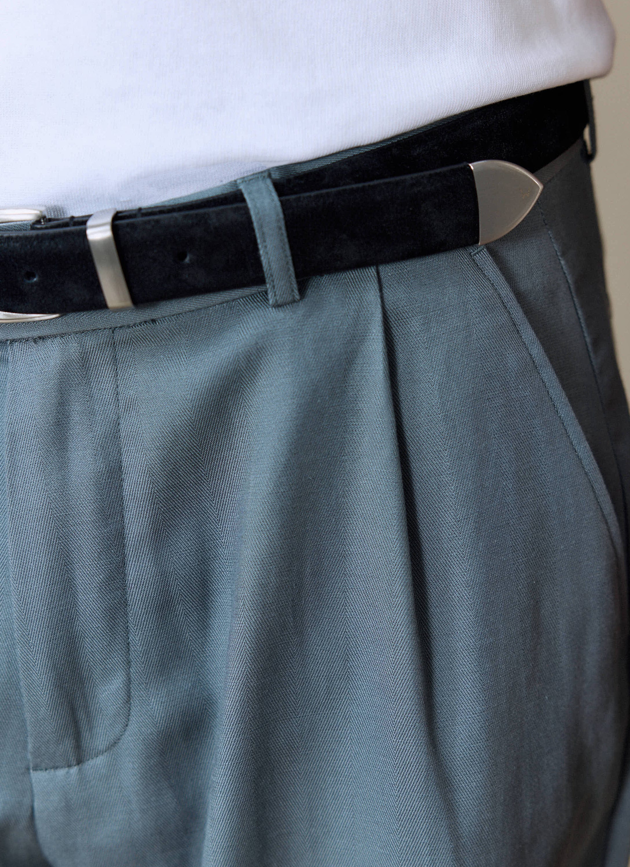 1769-pleated-leg-trousers-lyocell-slate-blue-2.jpg Pleated Leg Trousers | Lyocell | Slate Blue