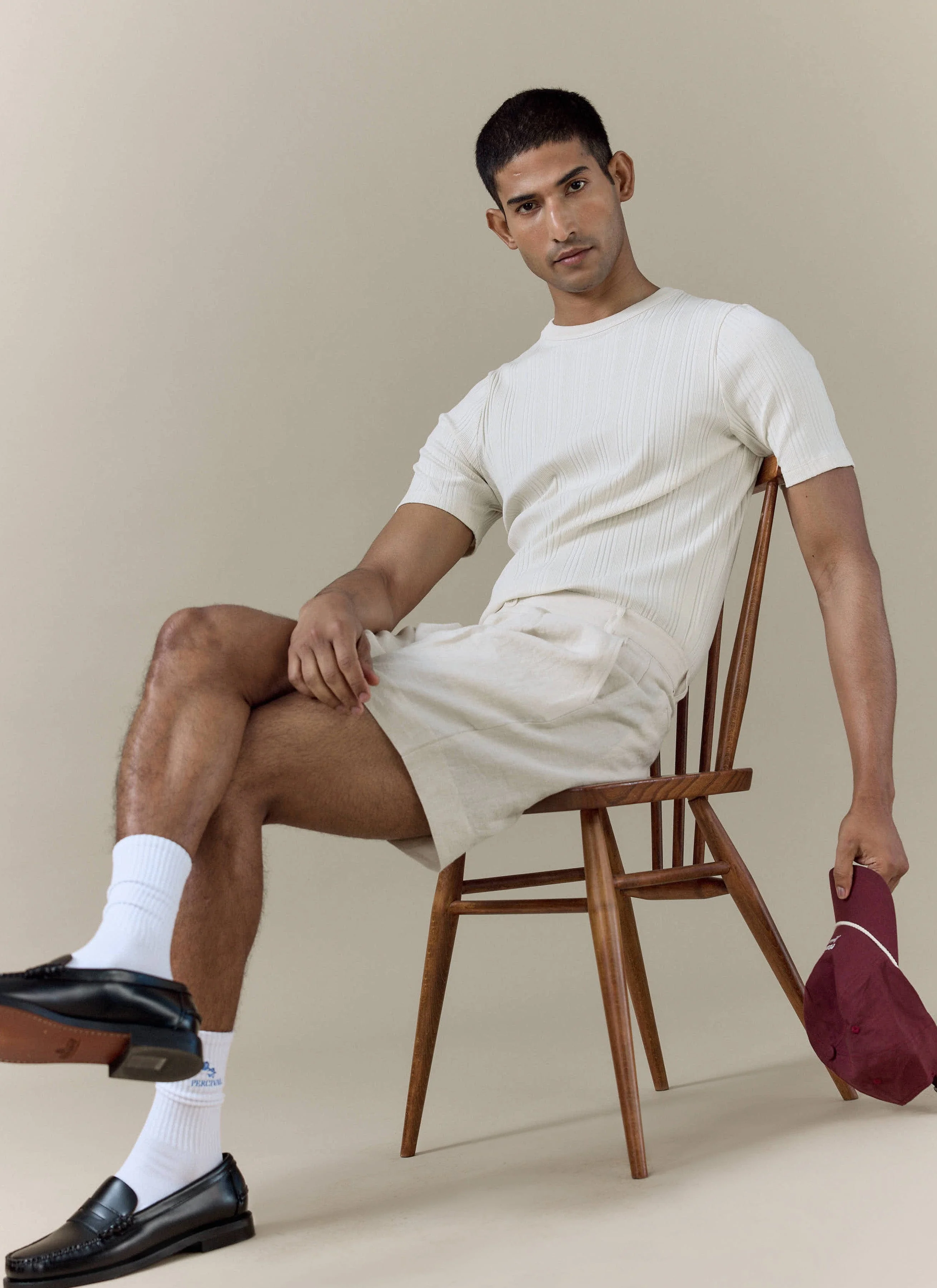 182-pleated-tailored-shorts-linen-cream-6.webp Pleated Tailored Shorts | Linen | Cream