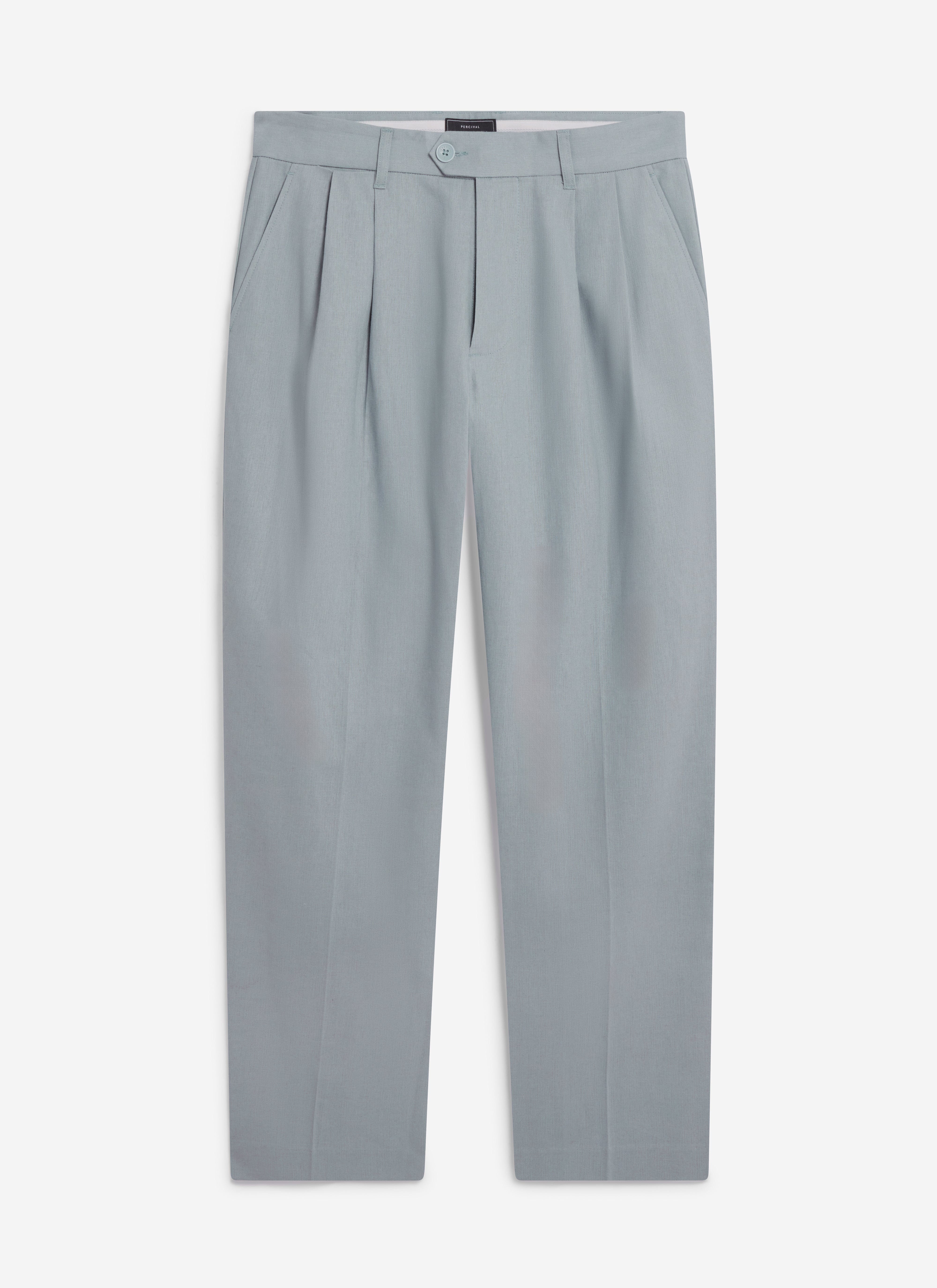 1931-pleated-tailored-trousers-linen-light-blue-8.jpg Pleated Tailored Trousers | Linen | Light Blue