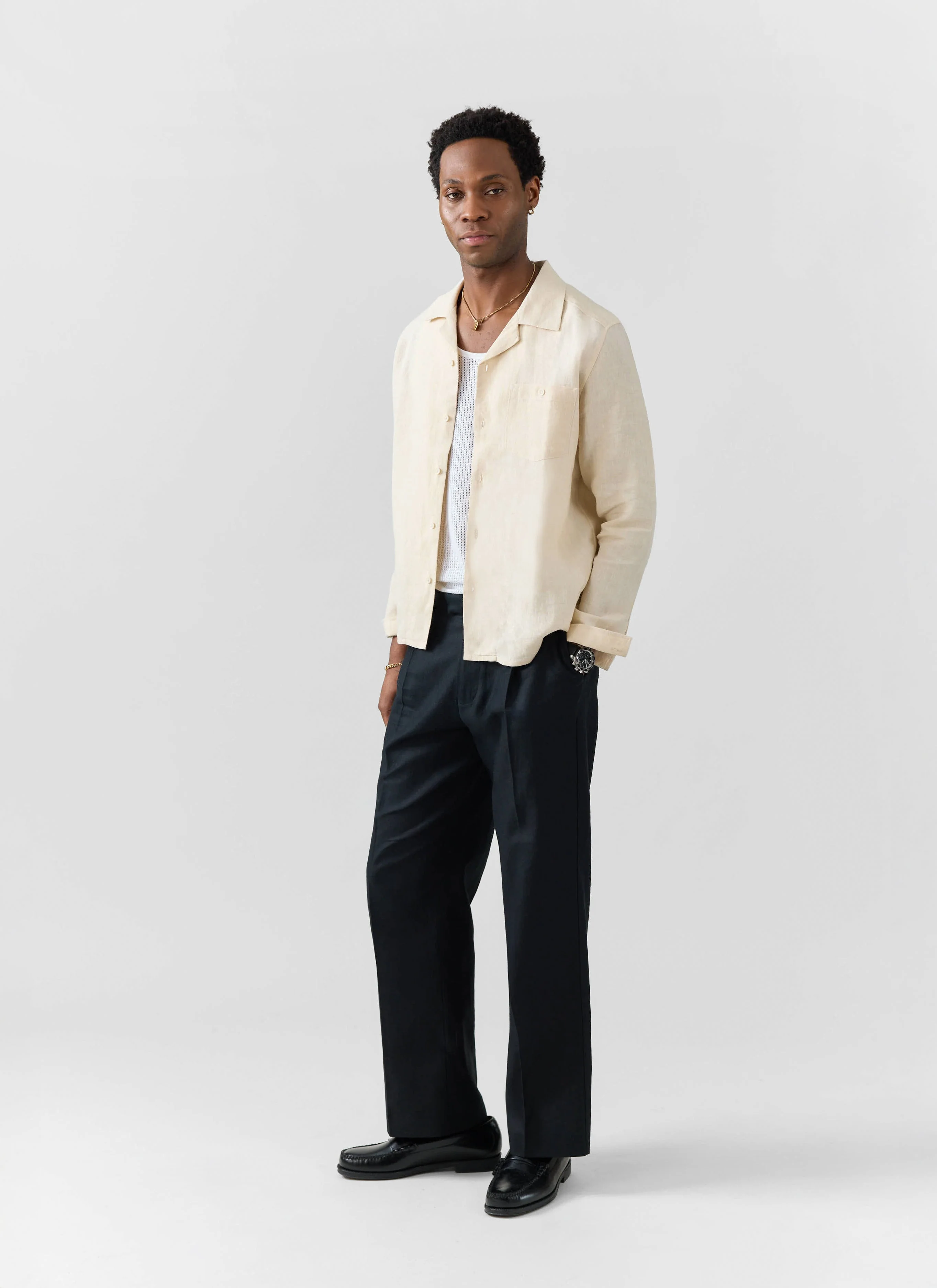 1957-long-sleeve-cuban-linen-shirt-cream-7.webp Long Sleeve Cuban Linen Shirt | Cream