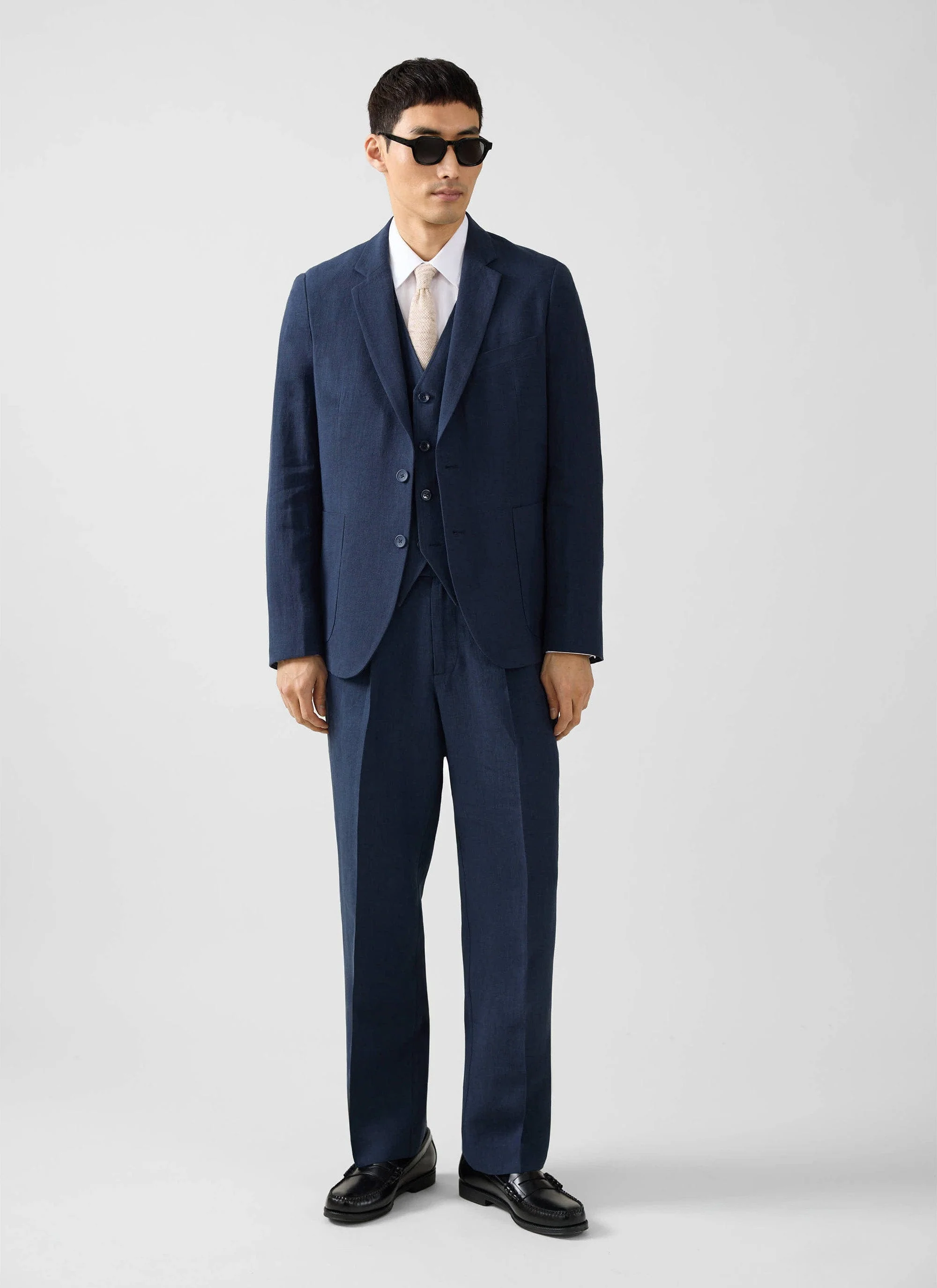 1964-tailored-two-piece-suit-linen-navy-2.webp Tailored Two Piece Suit | Linen | Navy