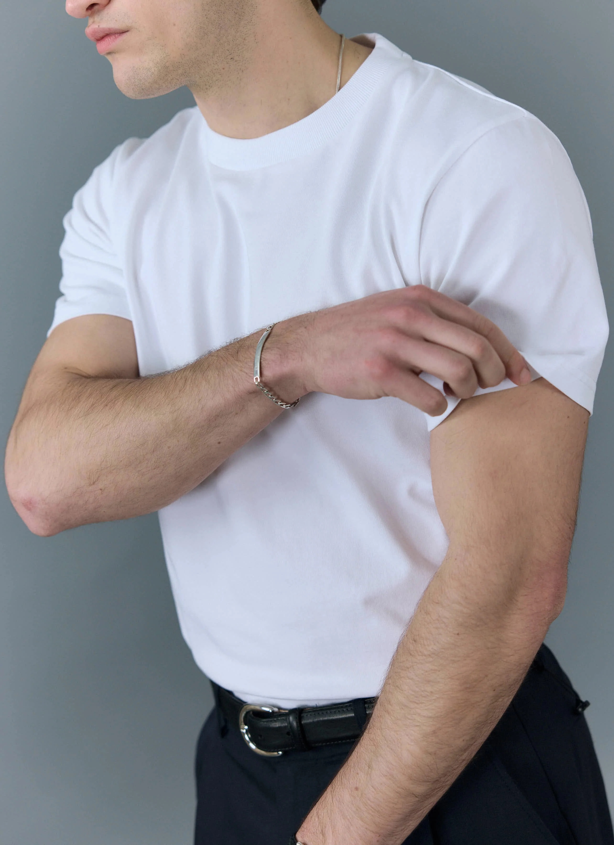 198-dir-5dbc98dcc983-s-variation-2.webp Men's Plain White T Shirt | Regular Fit | Organic Cotton