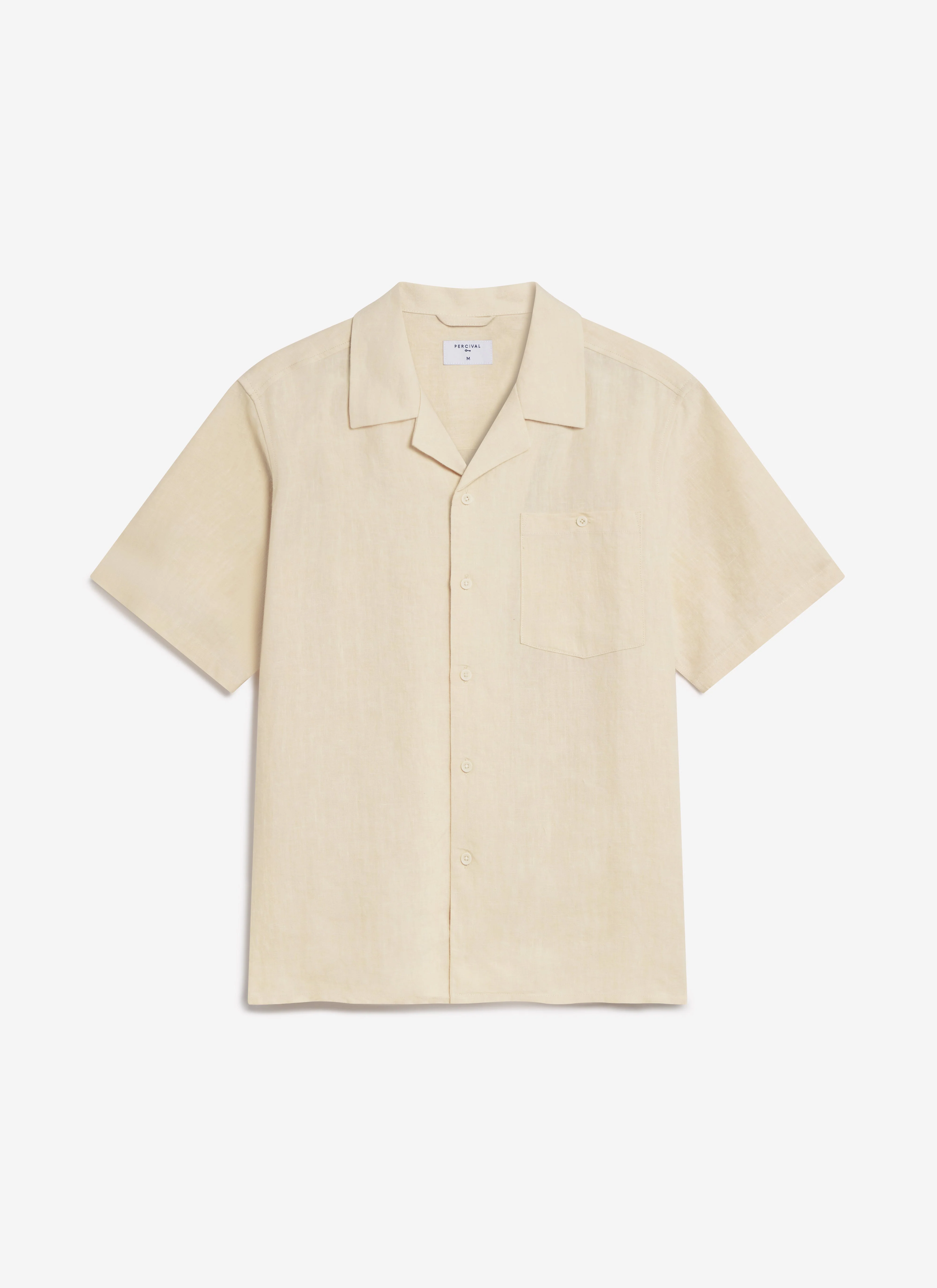 2080-short-sleeve-cuban-shirt-linen-cream-6.webp Short Sleeve Cuban Shirt | Linen | Cream