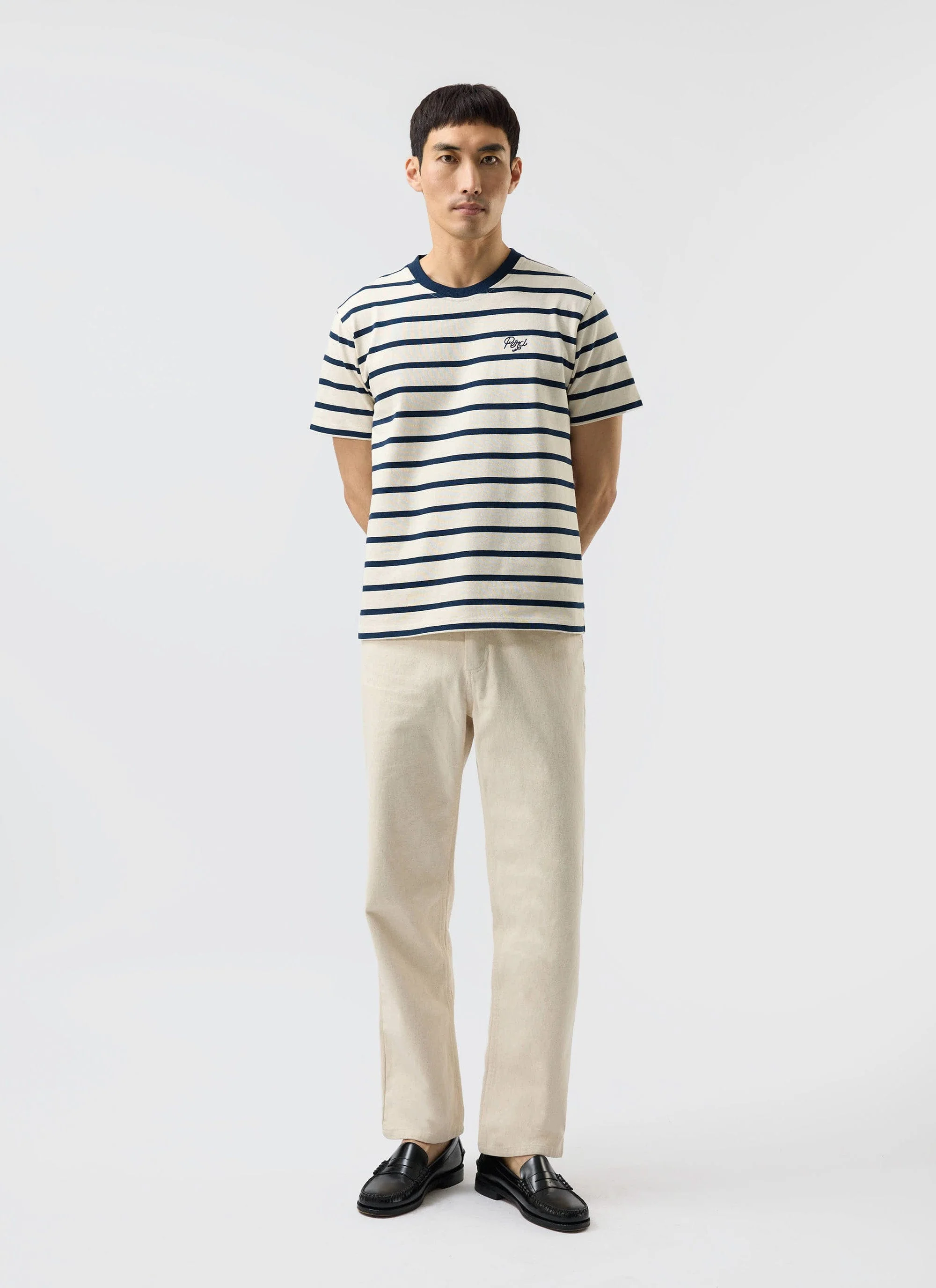 2128-breton-stripe-t-shirt-organic-cotton-cream-with-navy-2.webp Breton Stripe T Shirt | Organic Cotton | Cream with Navy